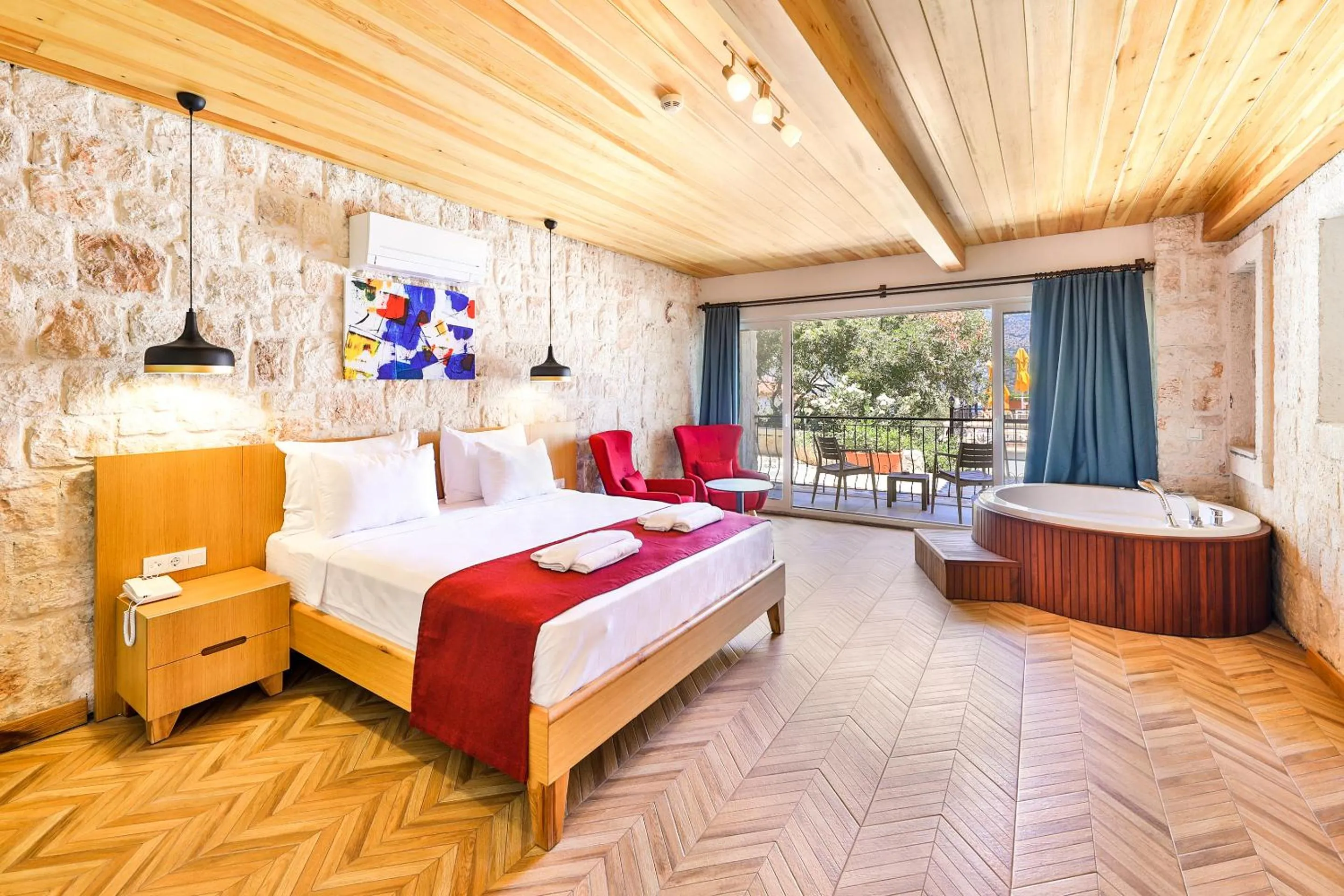 Bed in Atalante Hotel