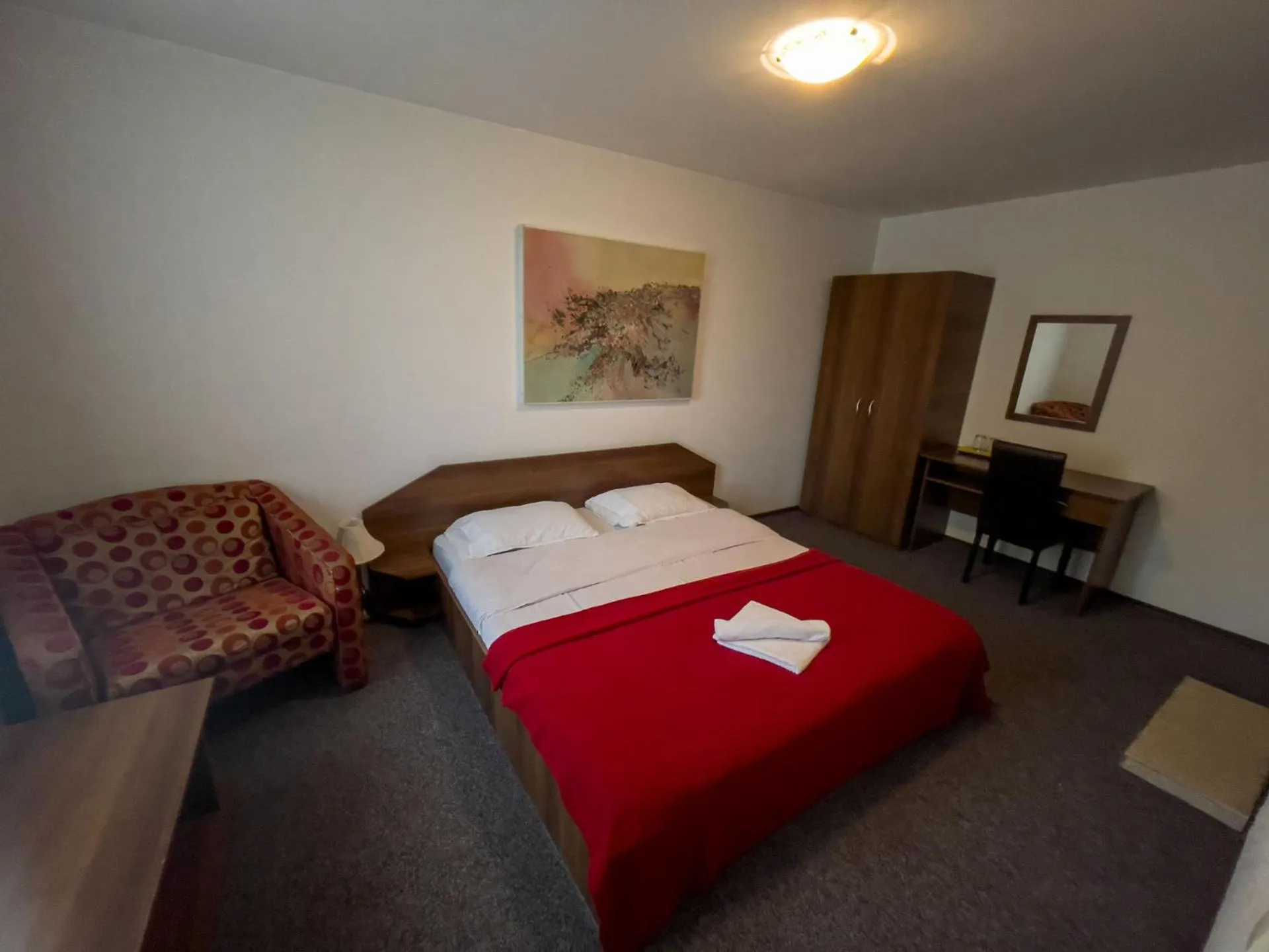 Bed in Pensiunea Dacia Deva