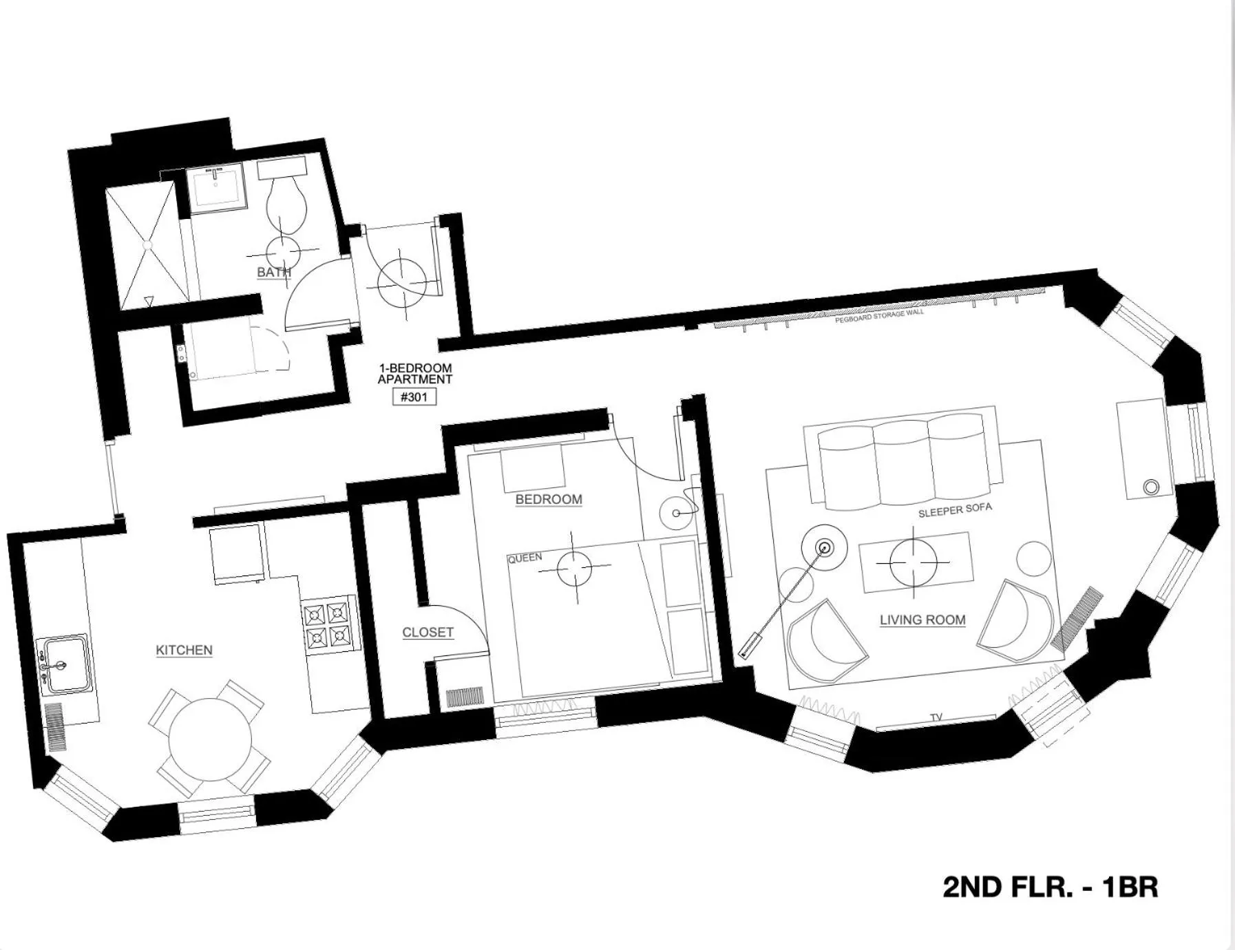 Floor plan in The Neighborhood Hotel Lincoln Park