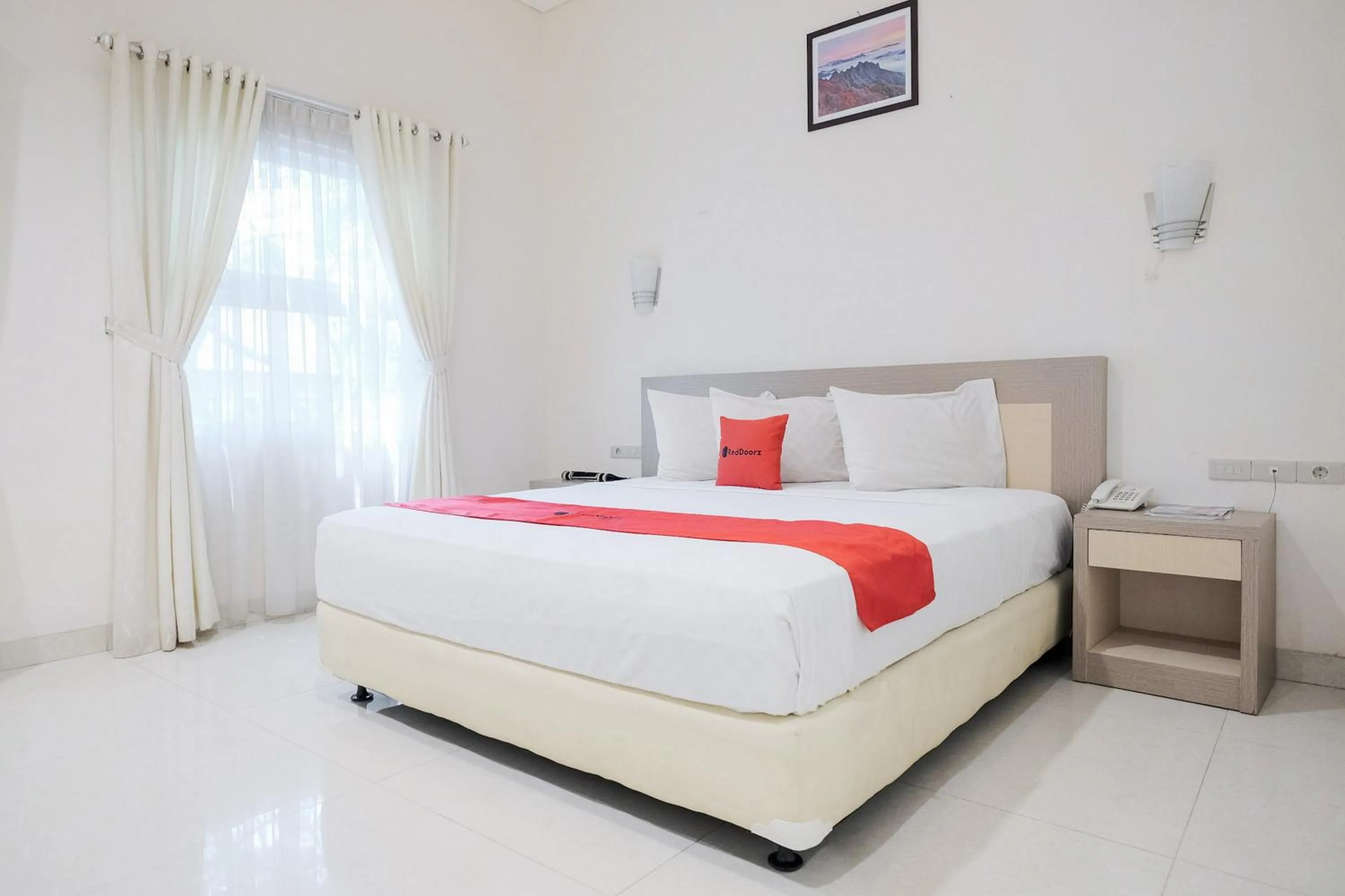 Bed in RedDoorz at Hotel Negeri Baru Kalianda Lampung
