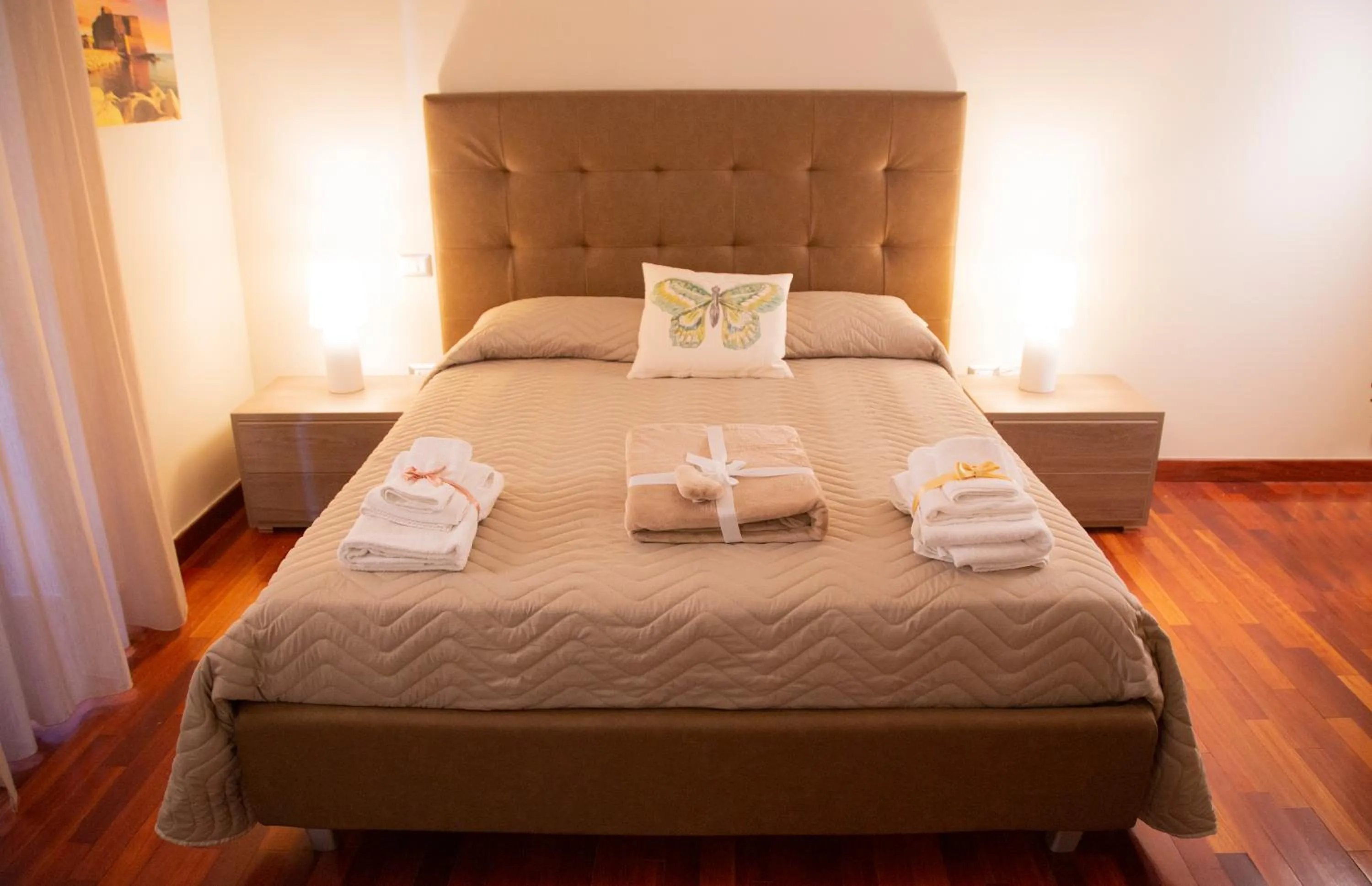 Bed in Handmade Rest Room