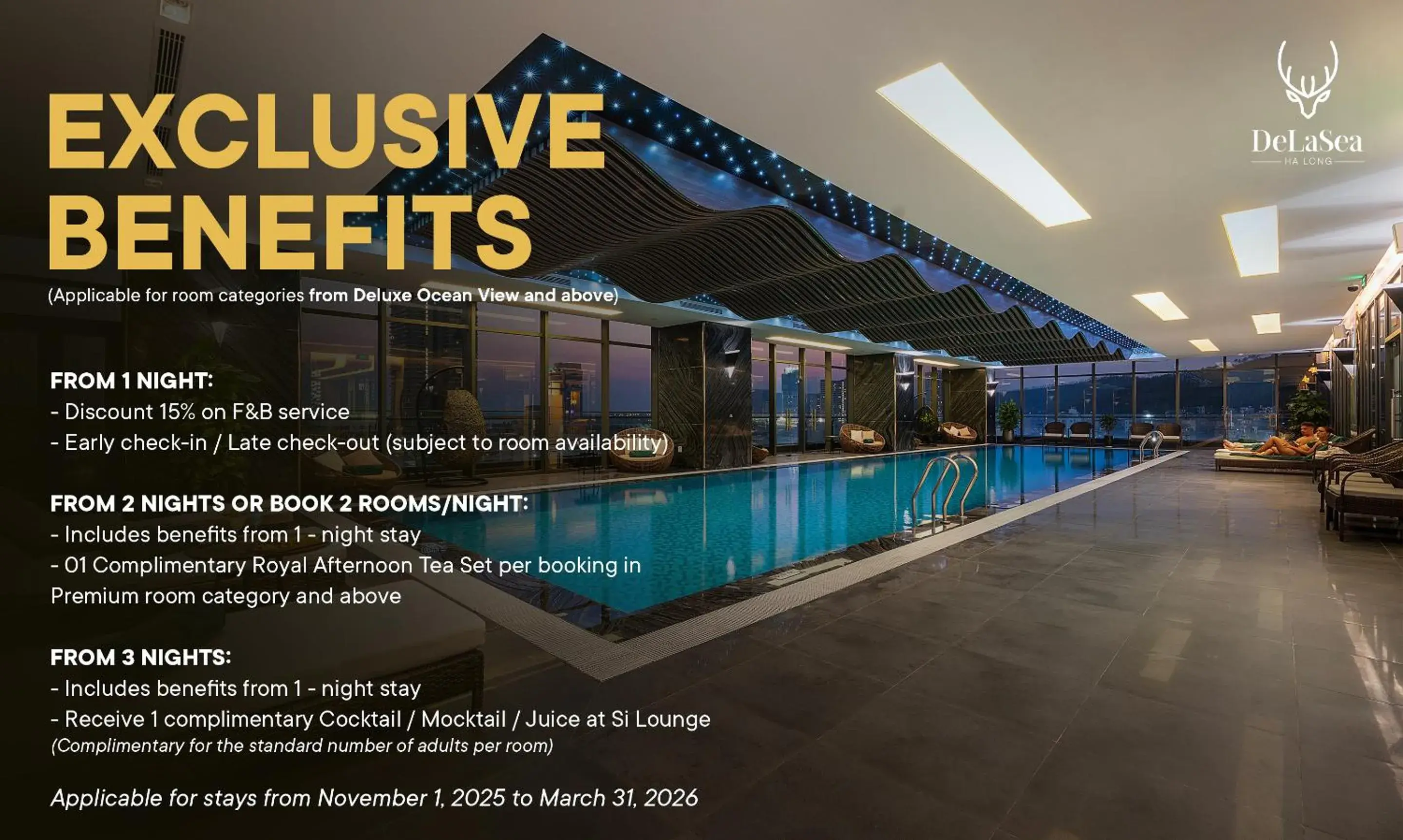 Suite King Bed Ocean View With Balcony in DeLaSea Ha Long Hotel - Modern Bayview Escape Suite King Bed Ocean View With Balcony in DeLaSea Ha Long Hotel - Modern Bayview Escape