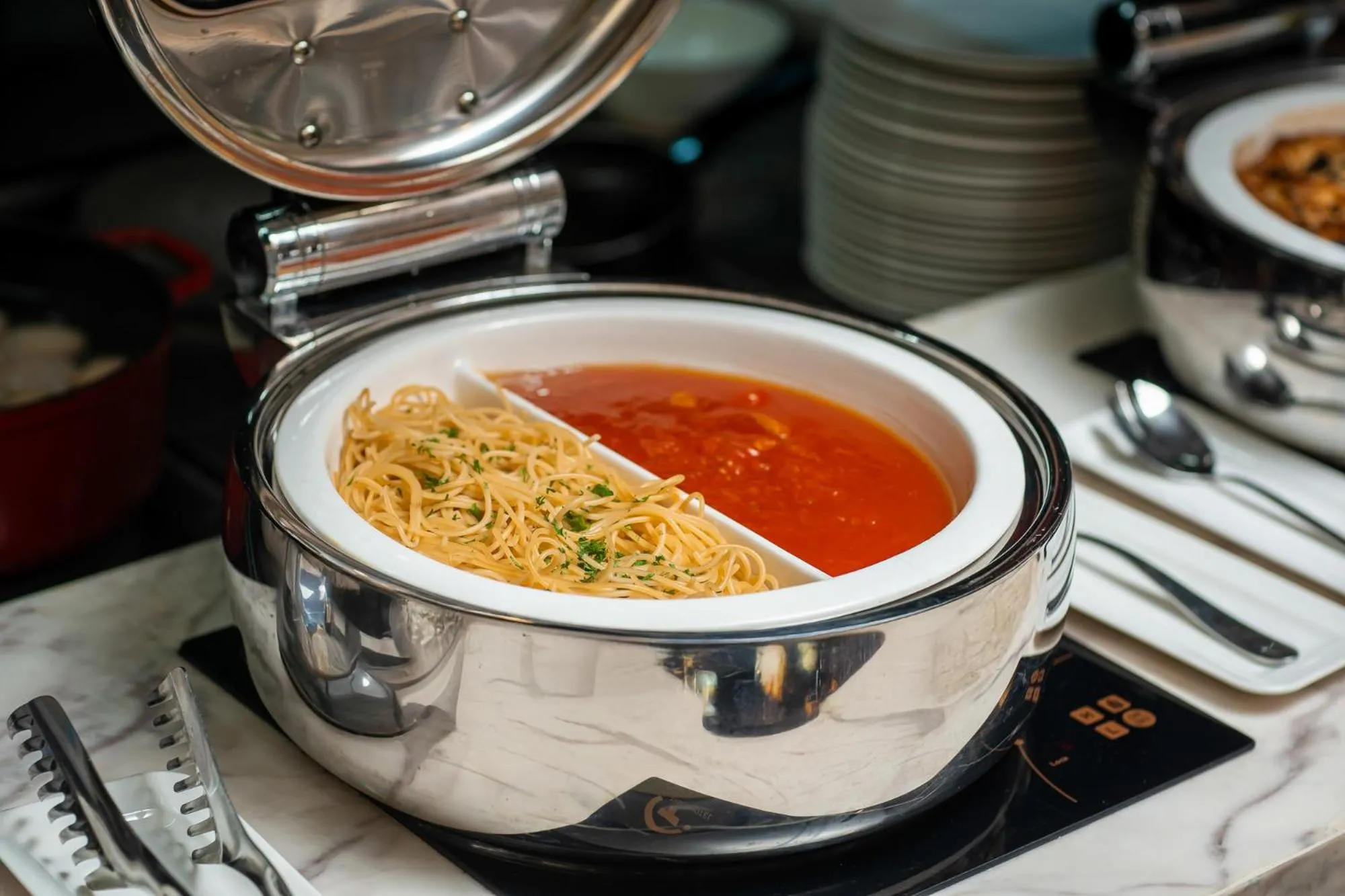 Buffet breakfast in DeLaSea Ha Long Hotel - Modern Bayview Escape