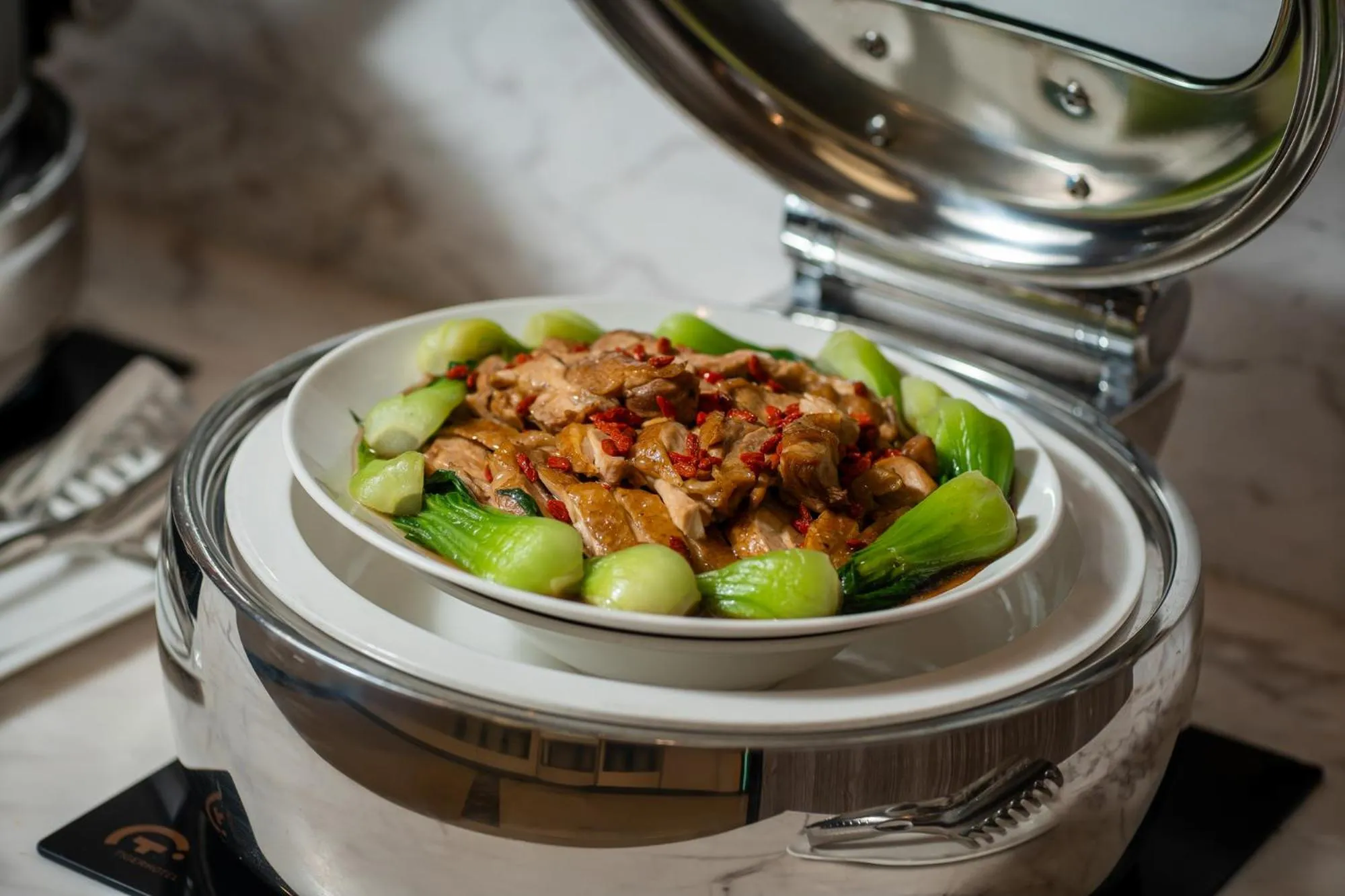 Buffet breakfast in DeLaSea Ha Long Hotel - Modern Bayview Escape