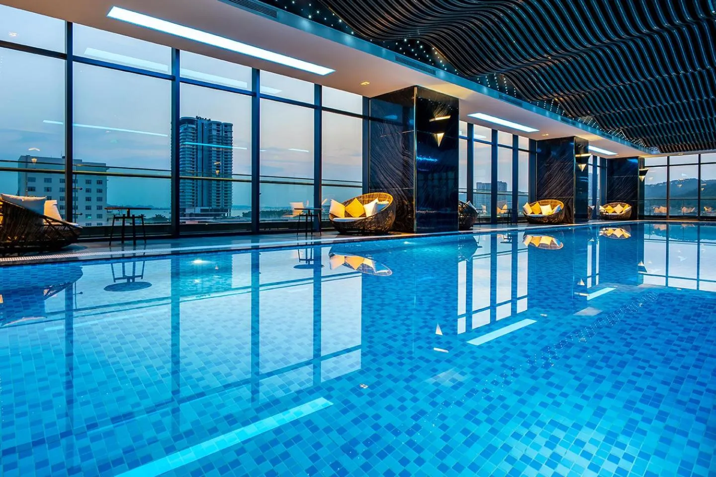 Swimming pool in DeLaSea Ha Long Hotel - Modern Bayview Escape