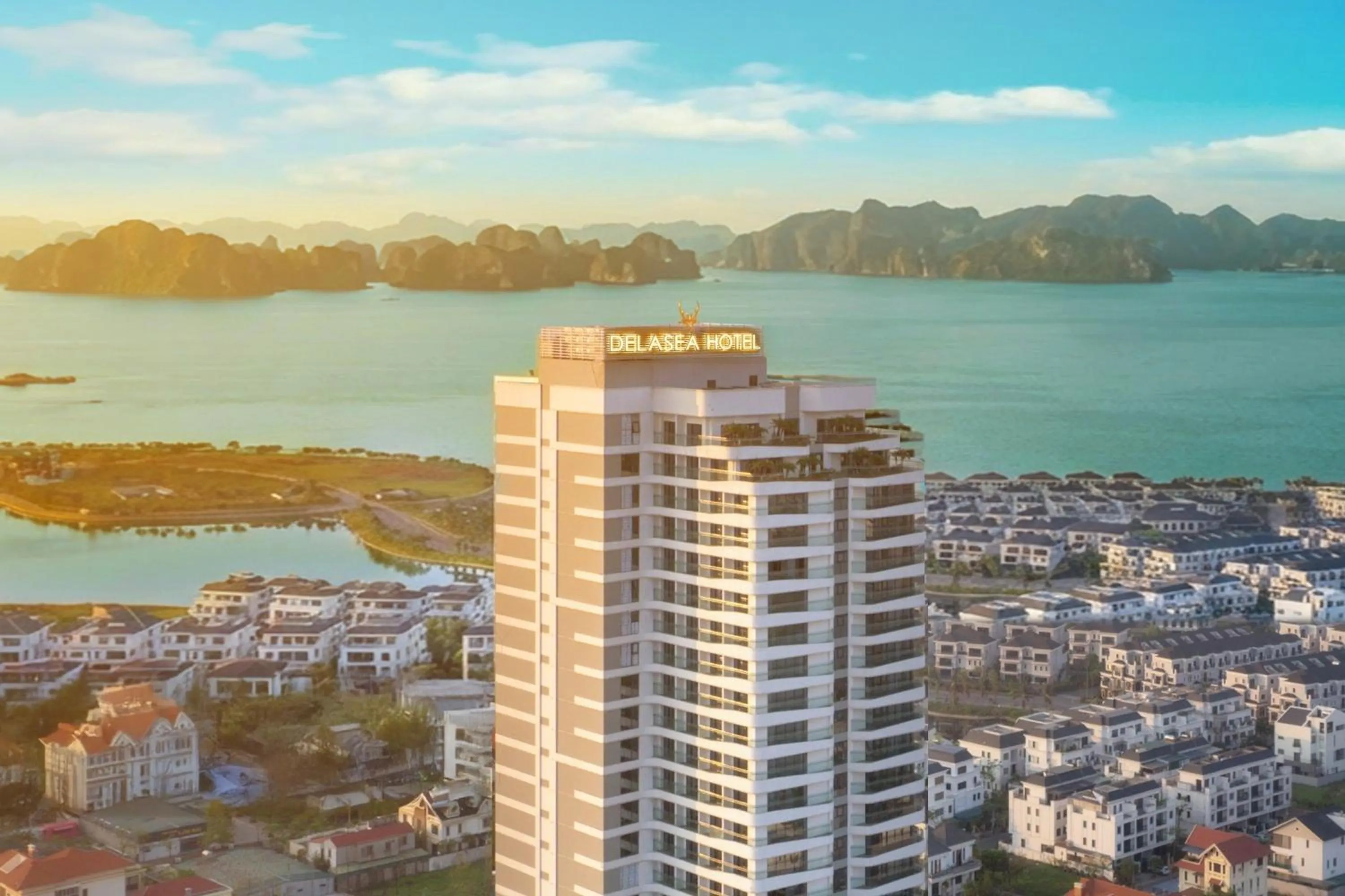 Property building in DeLaSea Ha Long Hotel - Modern Bayview Escape
