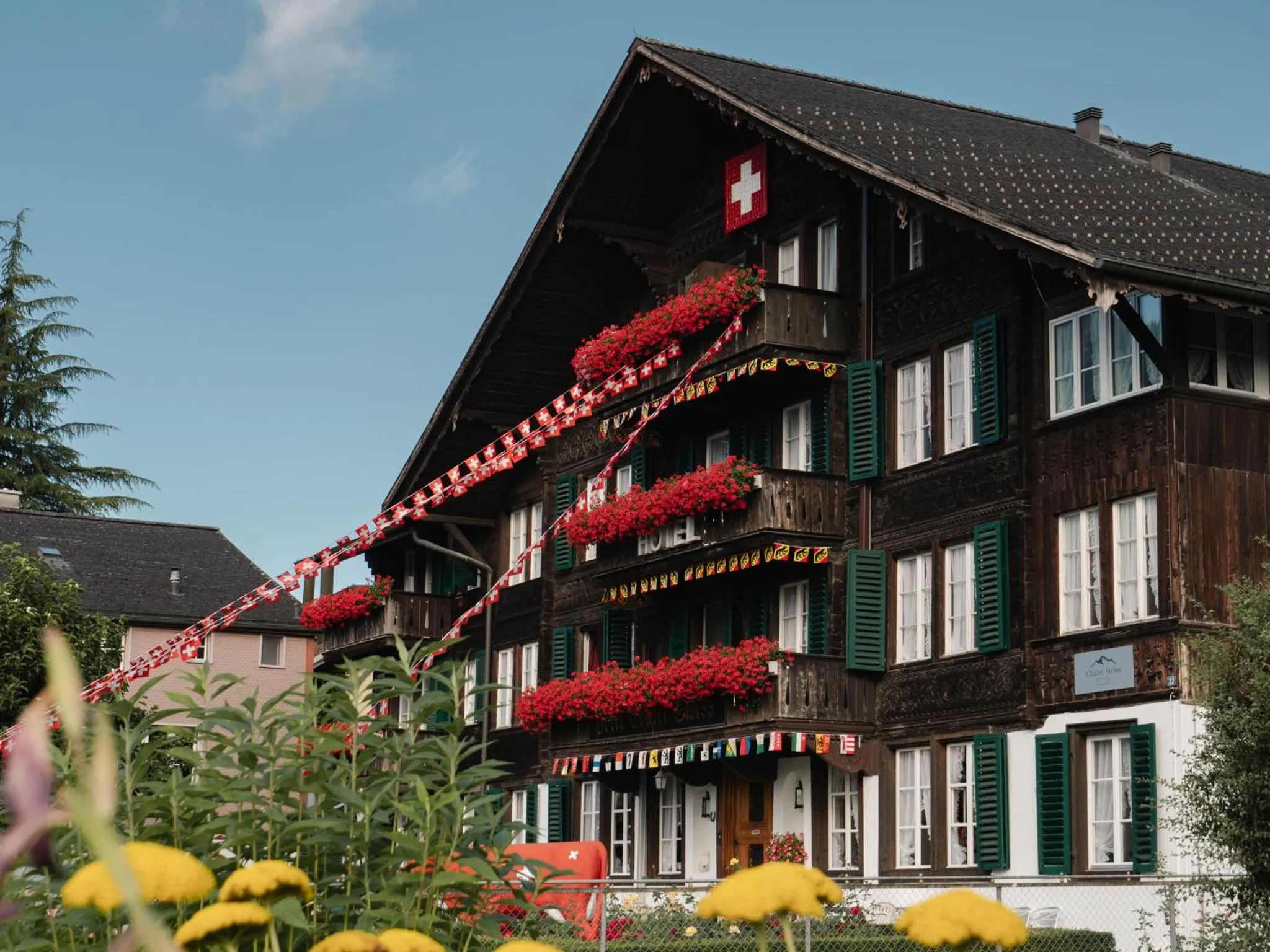 Property building in Hotel Chalet Swiss