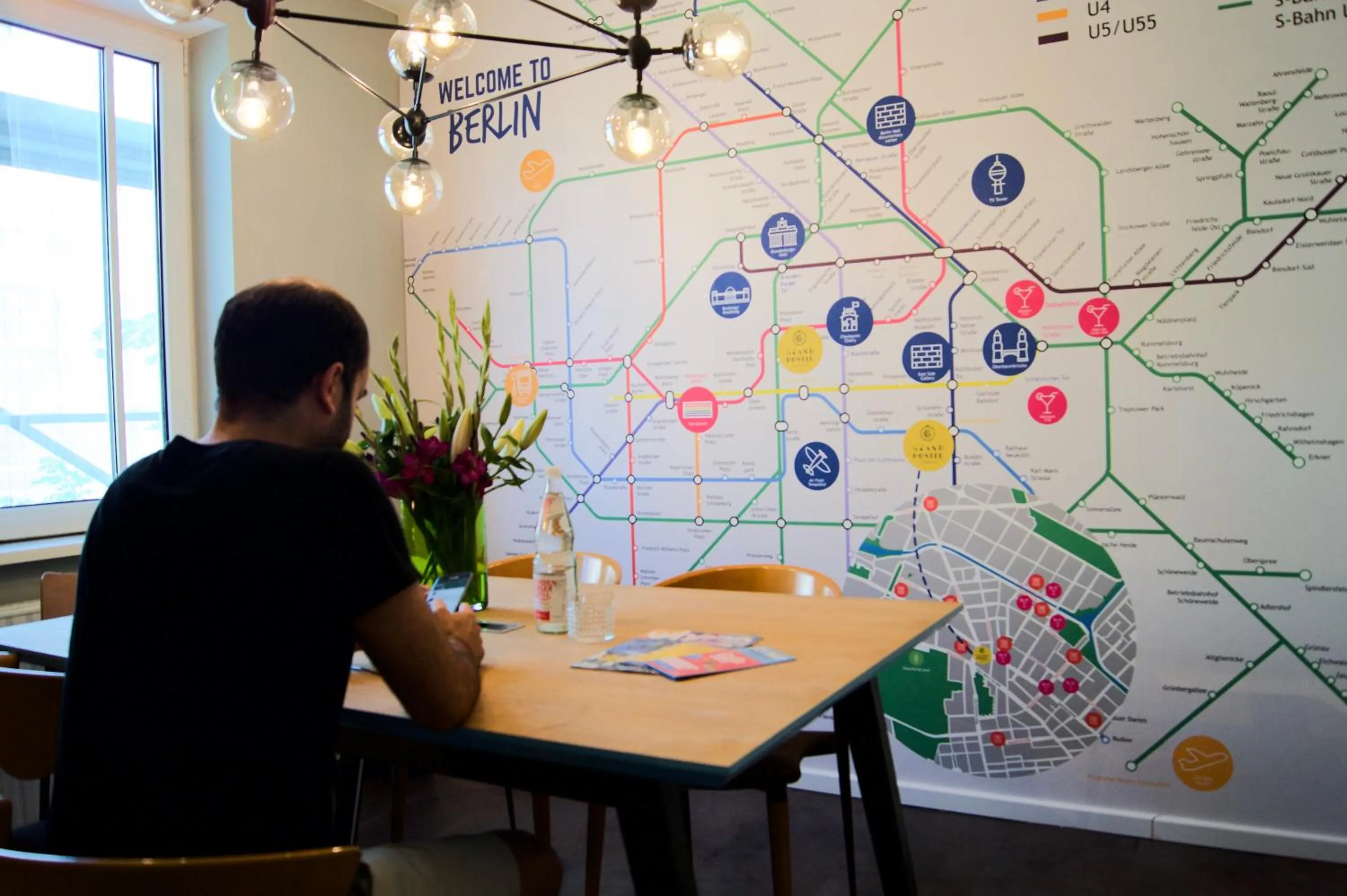 Seating area in Grand Hostel Berlin Urban