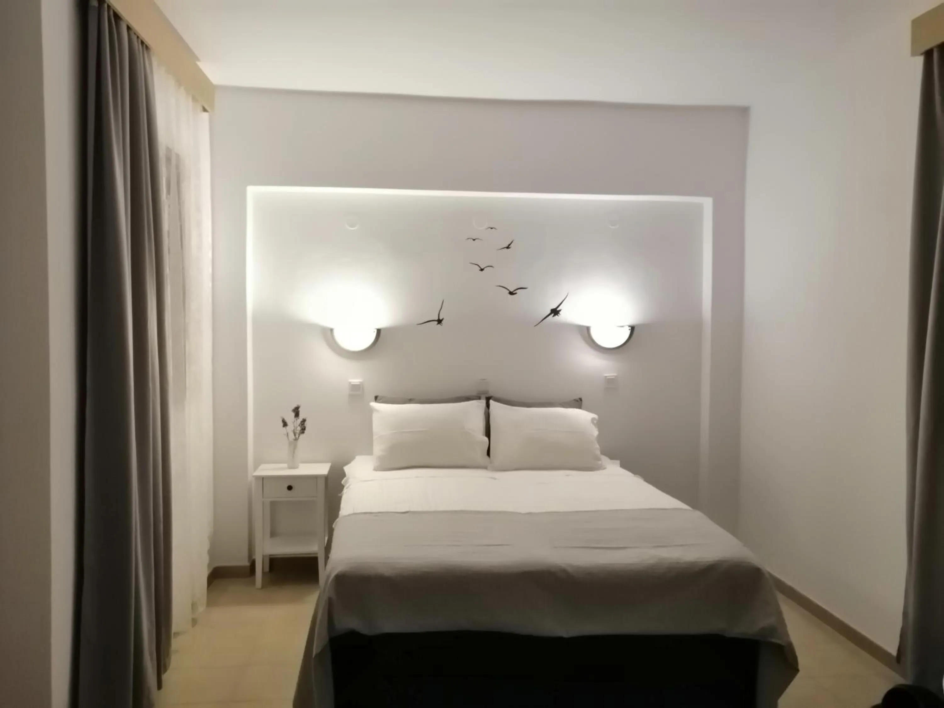 Bed in Eleftheria Lindian Studios II