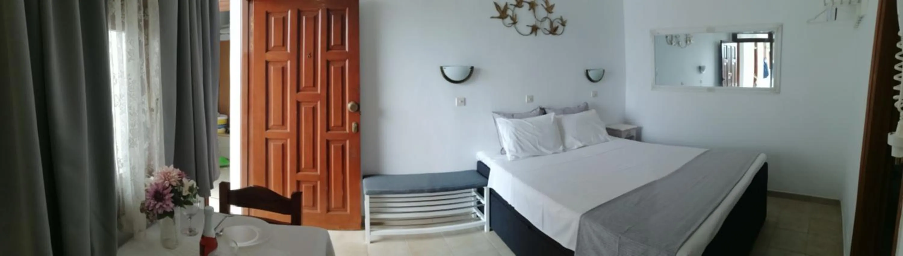 Bed in Eleftheria Lindian Studios II