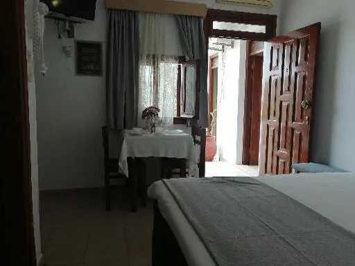 Bed in Eleftheria Lindian Studios II