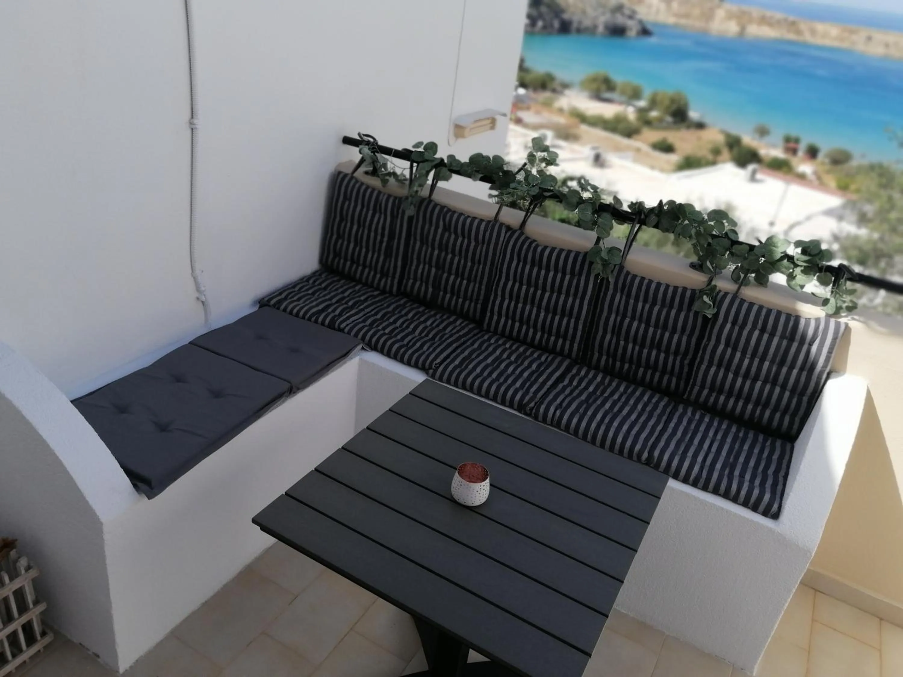 Balcony/Terrace in Eleftheria Lindian Studios II