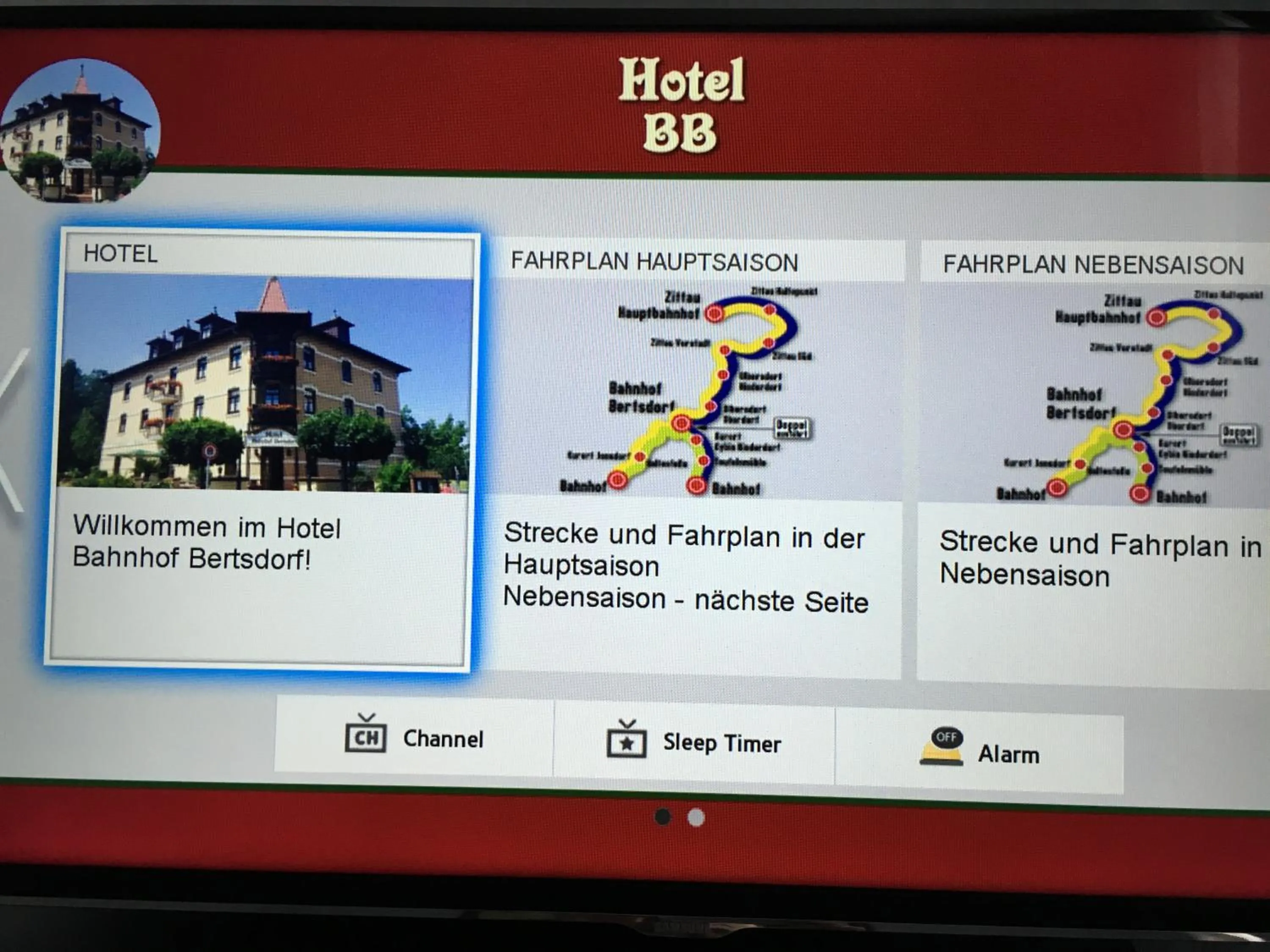 TV and multimedia in Hotel BB Bahnhof Bertsdorf