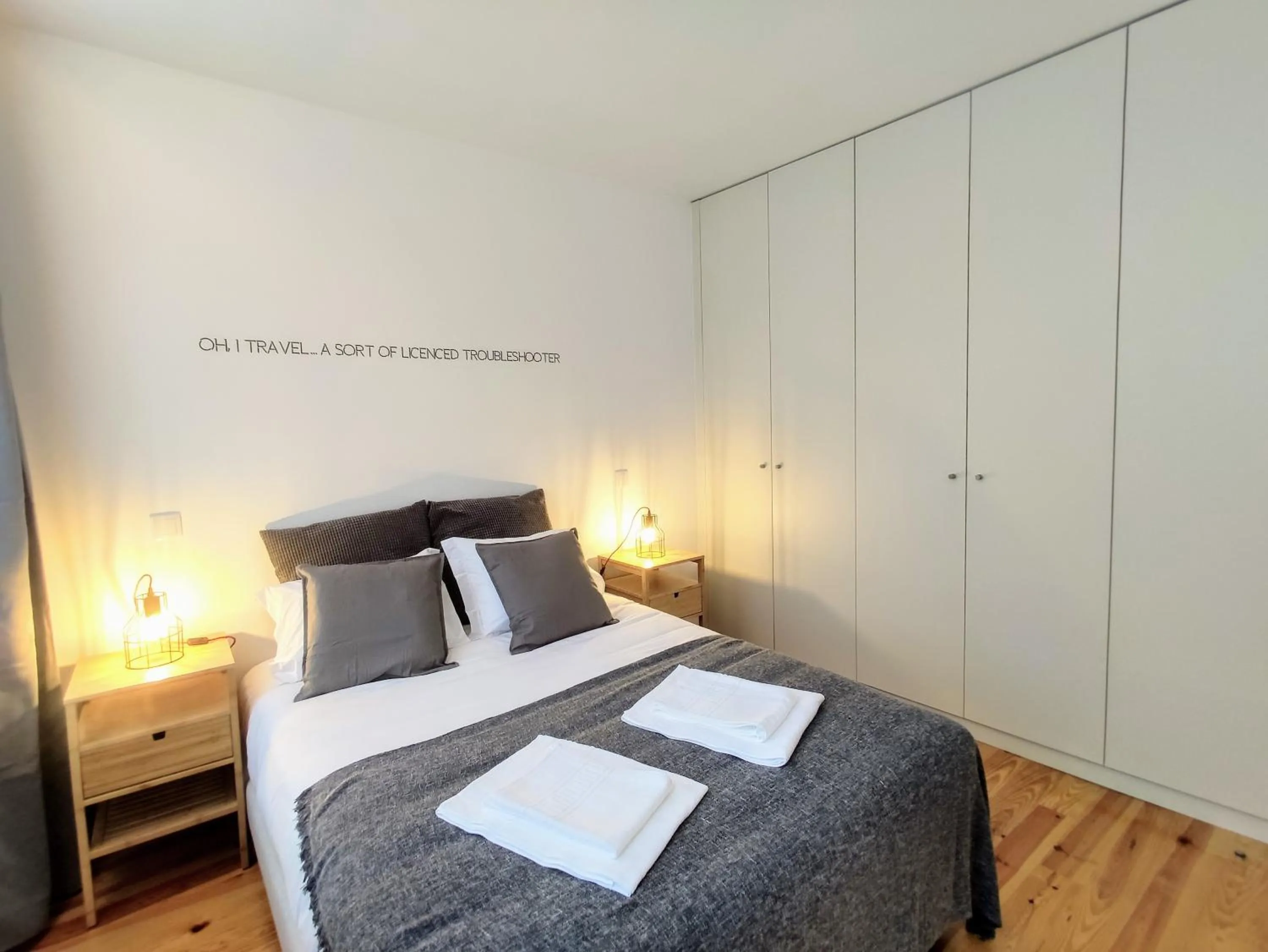 Bedroom in Bombarda Cinema Apartments