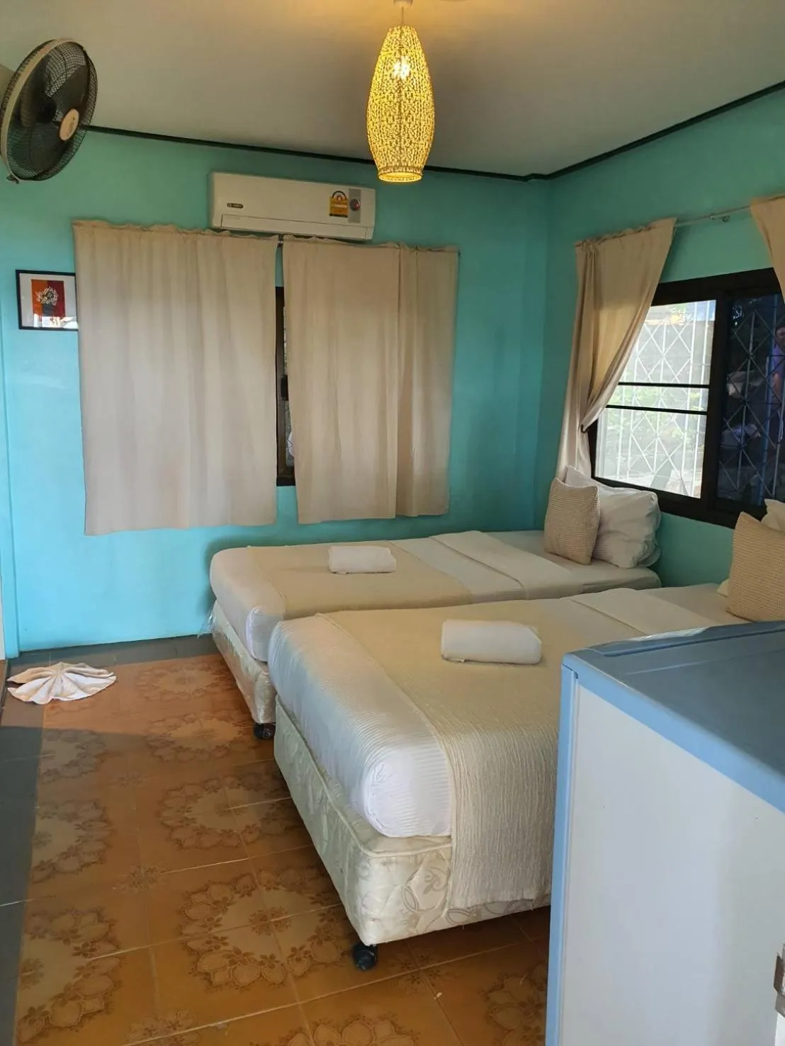 Bed in Blue Bay Bungalow