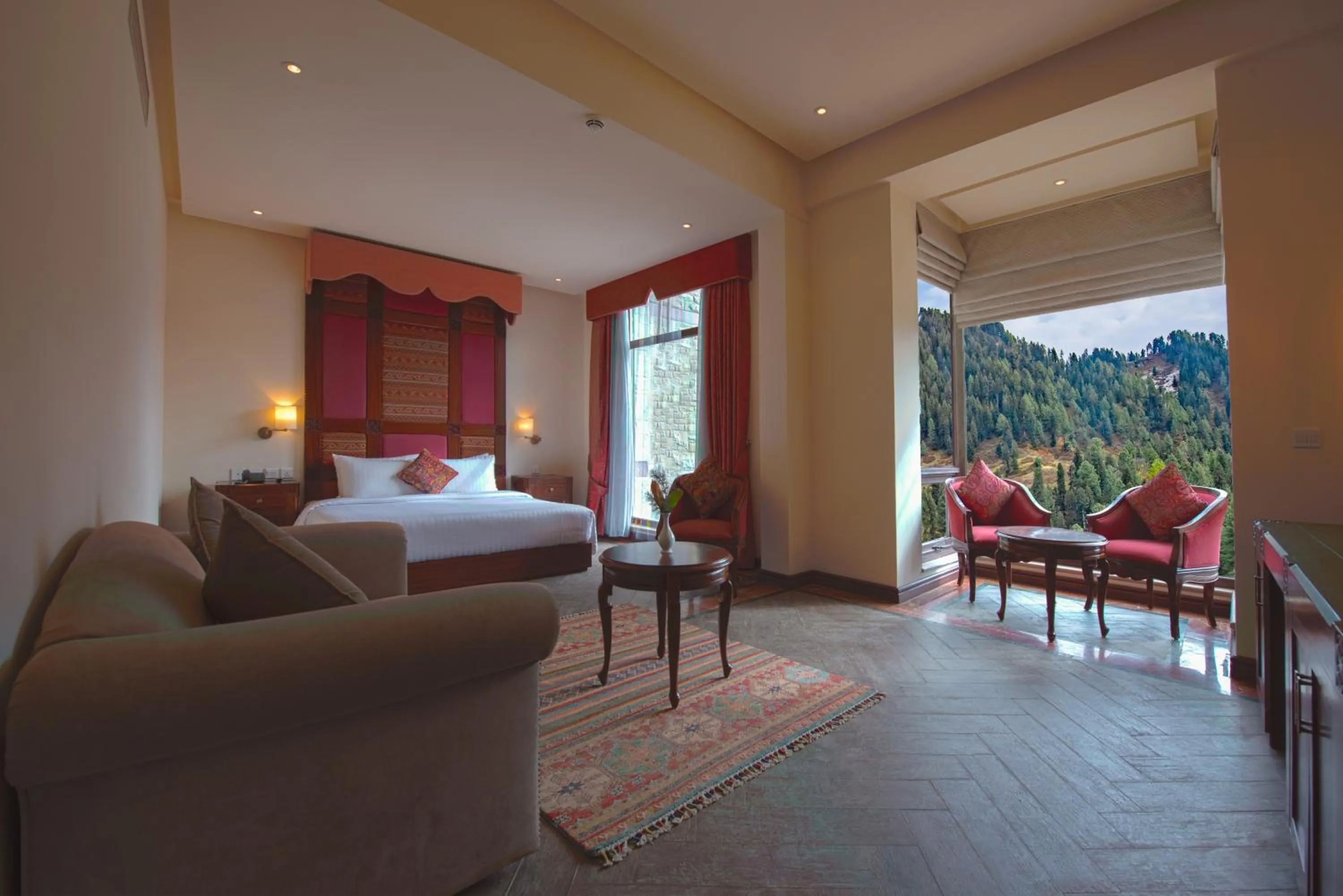 View (from property/room), Bed in Pearl Continental Hotel Malam Jabba