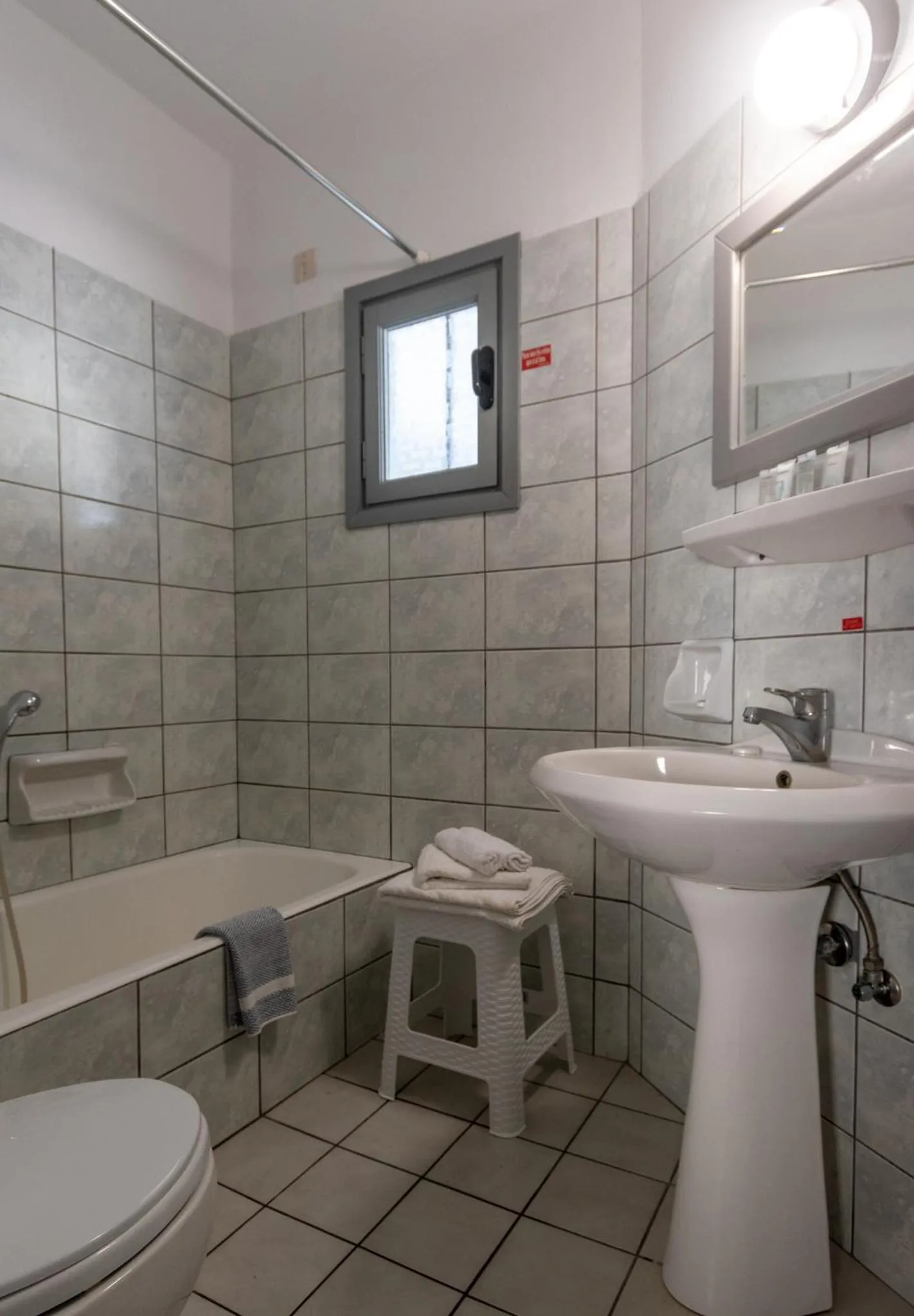 Bathroom in Dedalos Hotel