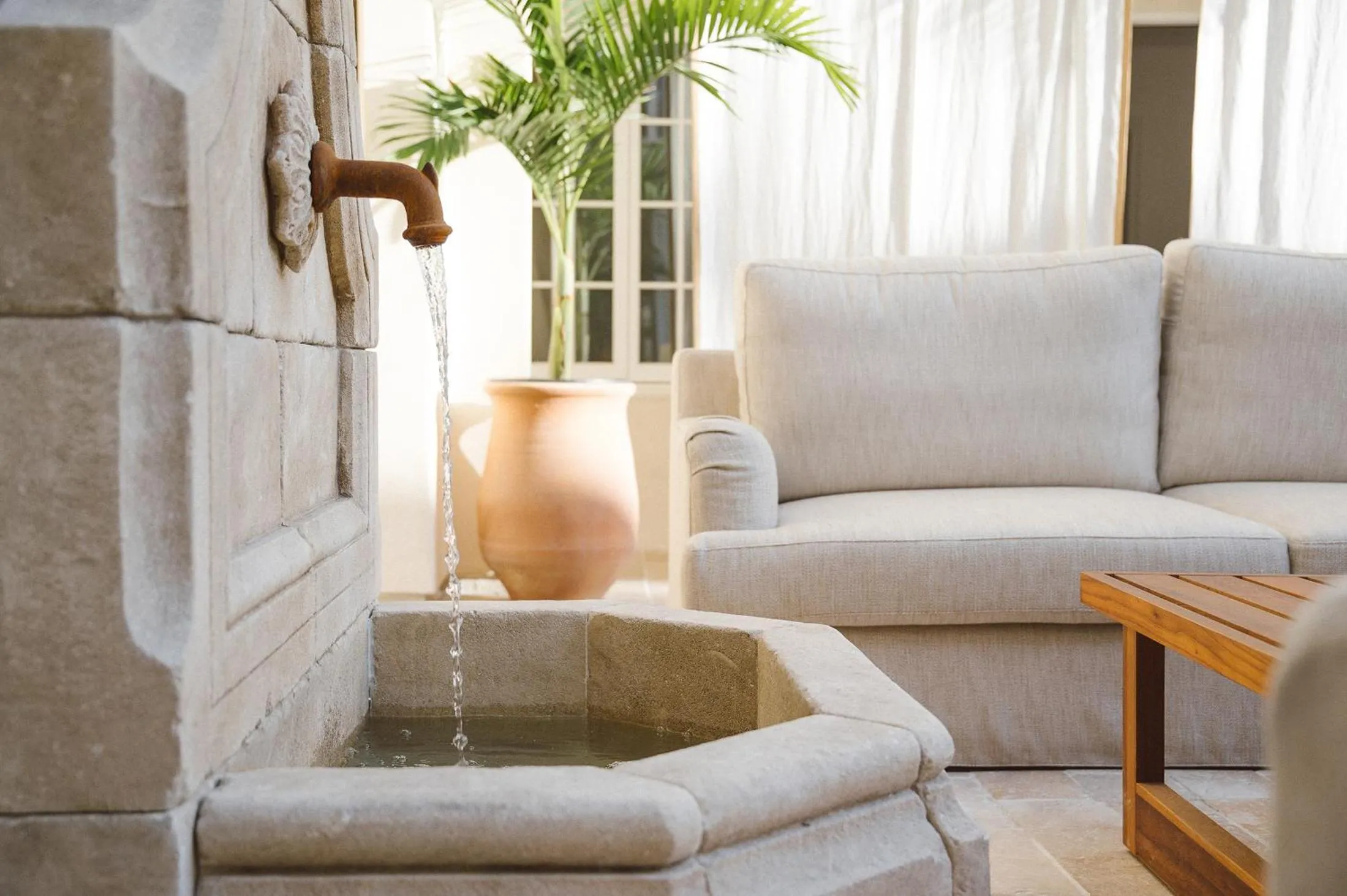 Seating area in Cara Hotel