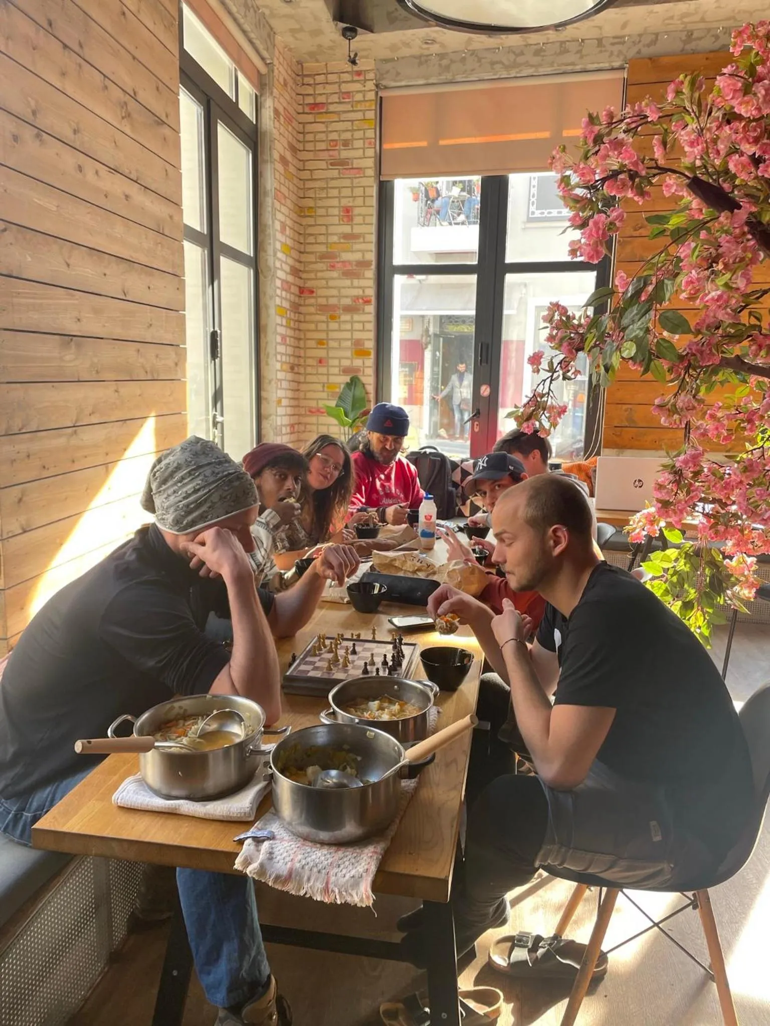 Communal lounge/ TV room in Iconic Athens Hostel
