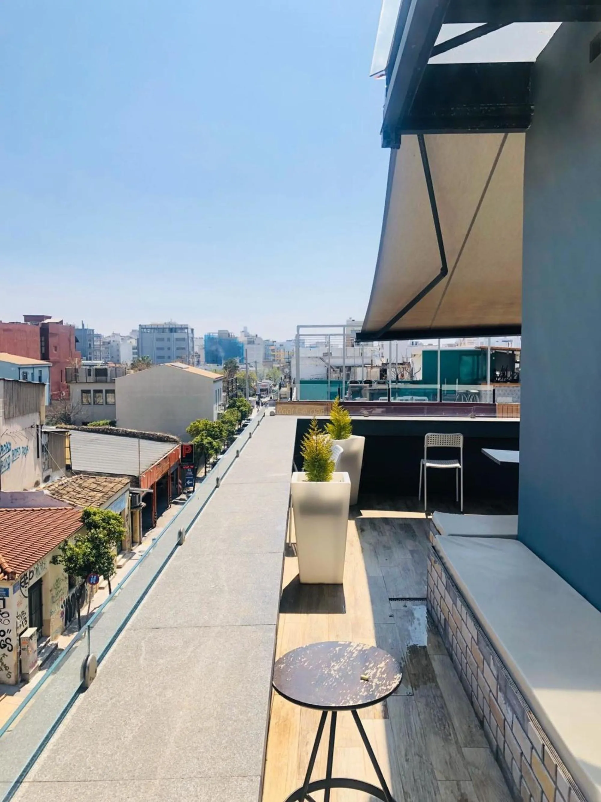 Patio in Iconic Athens Hostel