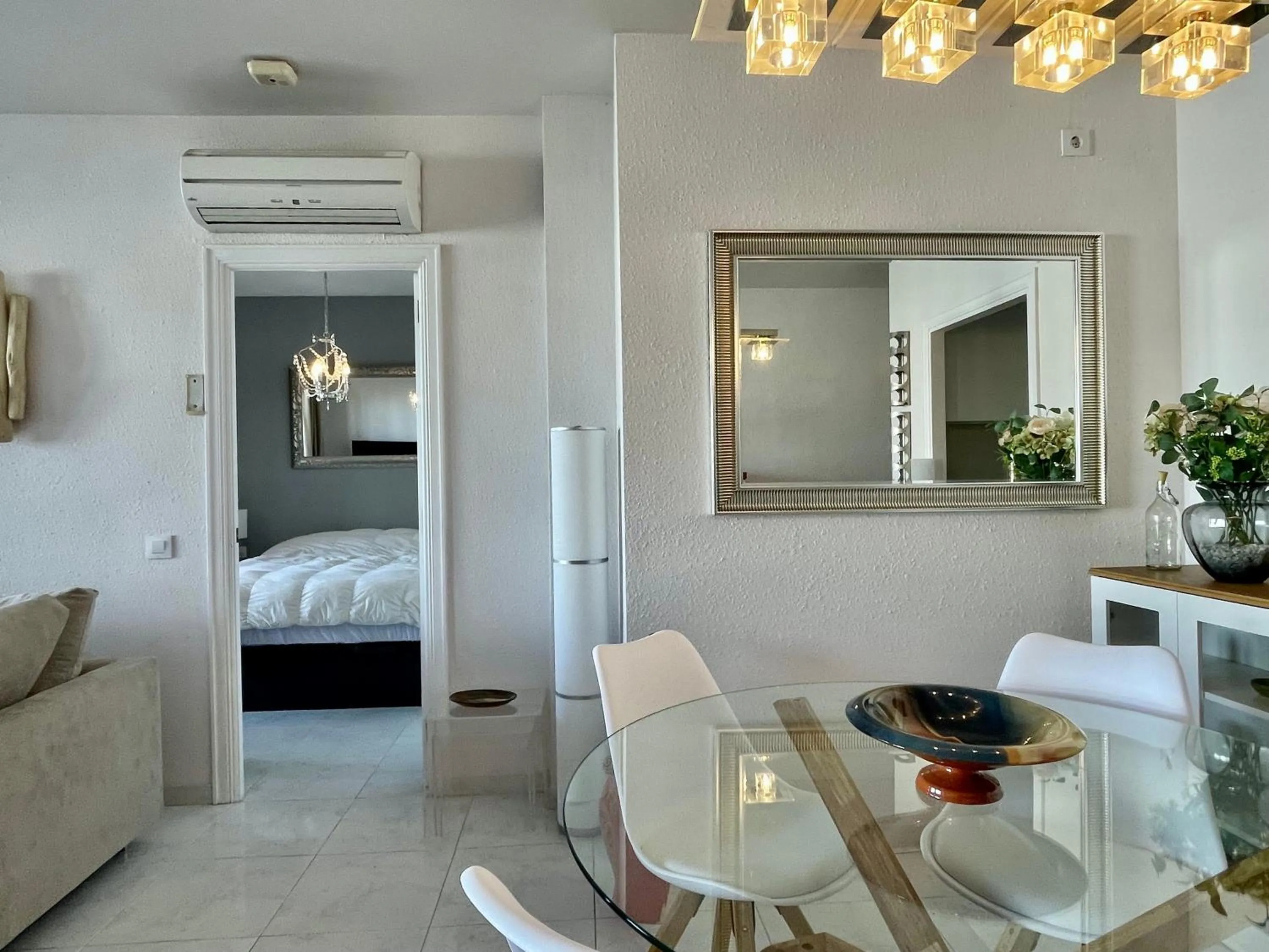 Dining area, Bed in Puig Sa Guilla 1C B2