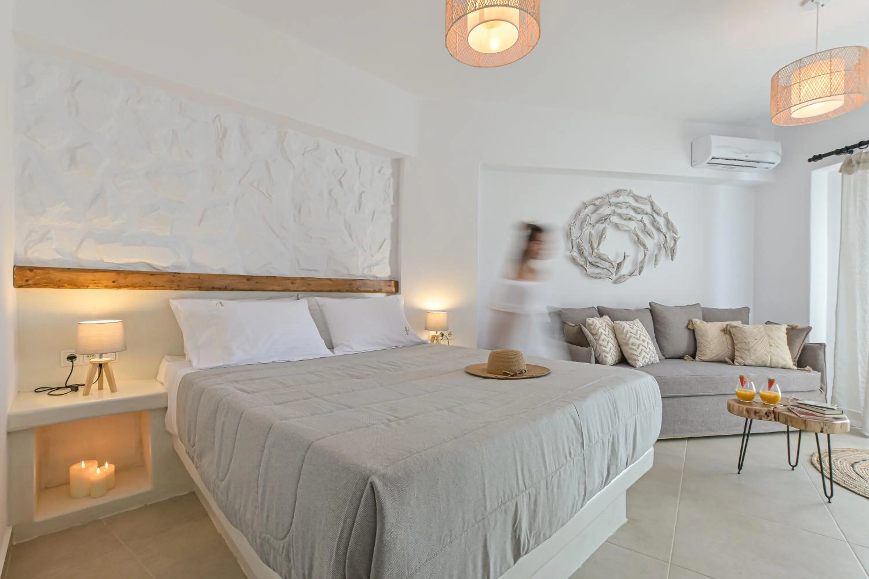 Bedroom, Bed in Naxos Finest Hotel & Villas