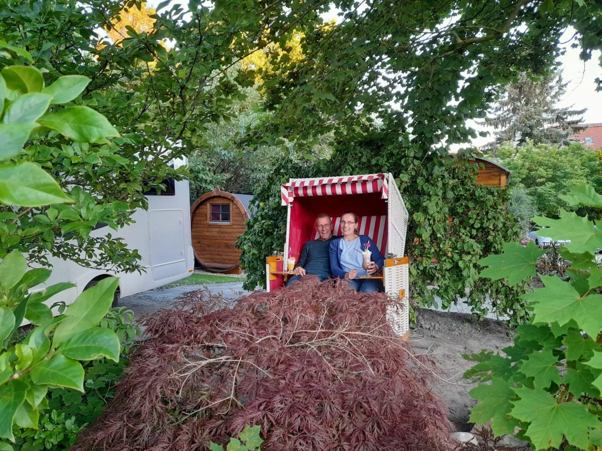Garden in Hotel Columbus und Glamping
