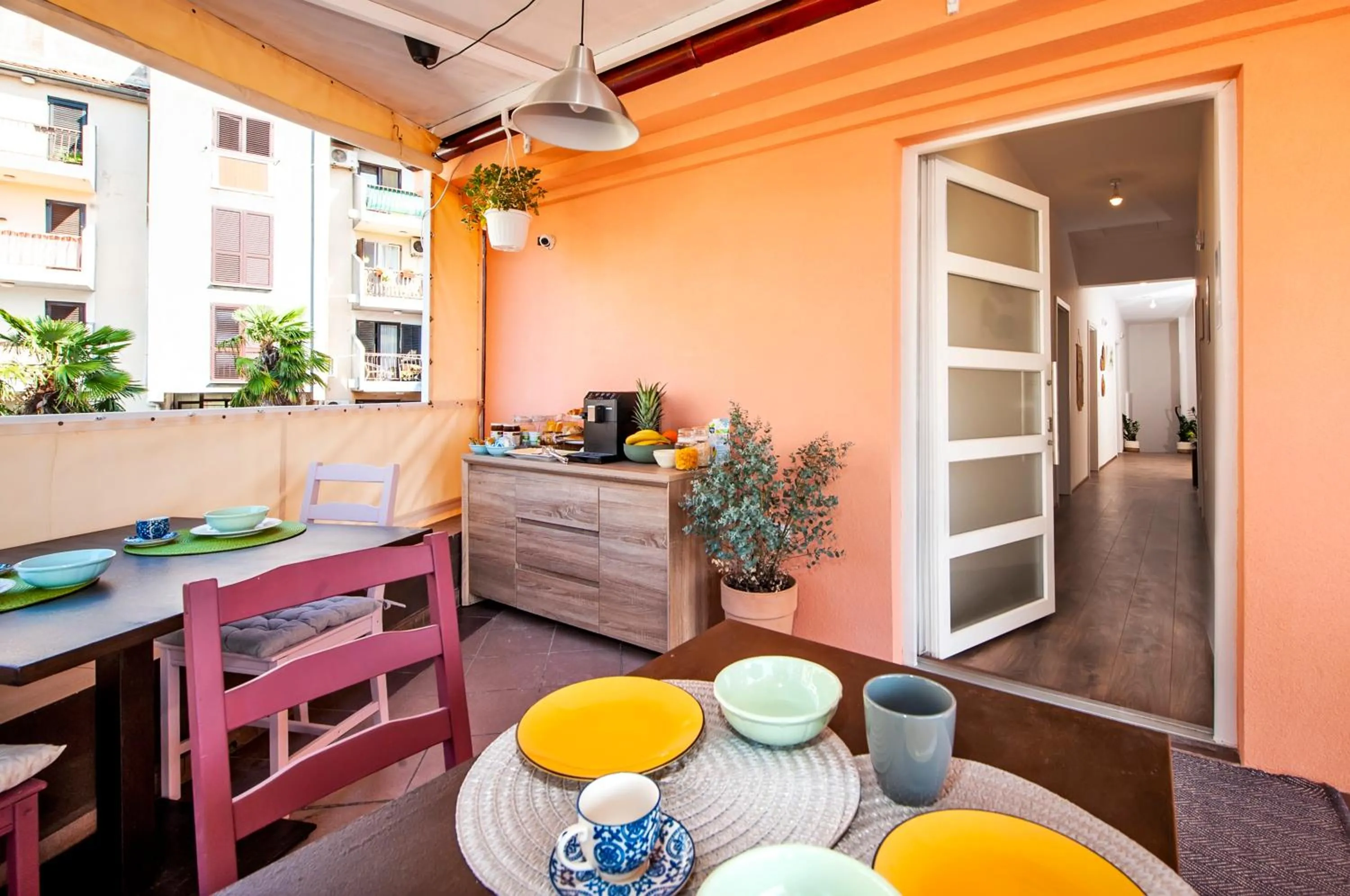 Balcony/Terrace in bed&breakfast Bohemian