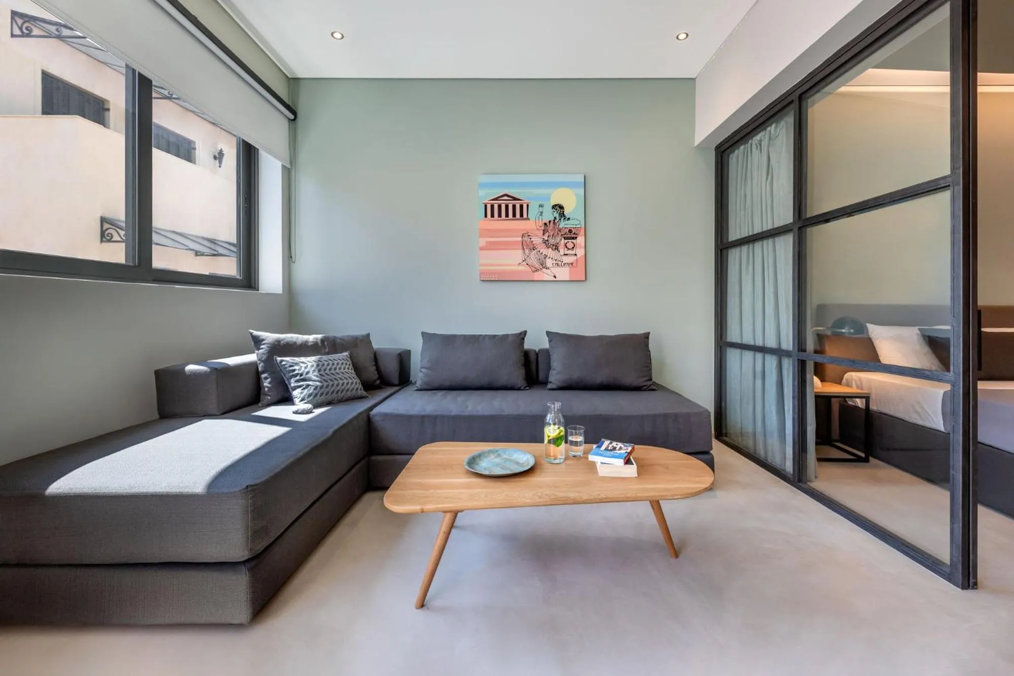 Living room, Bed in Muse Urban Suites