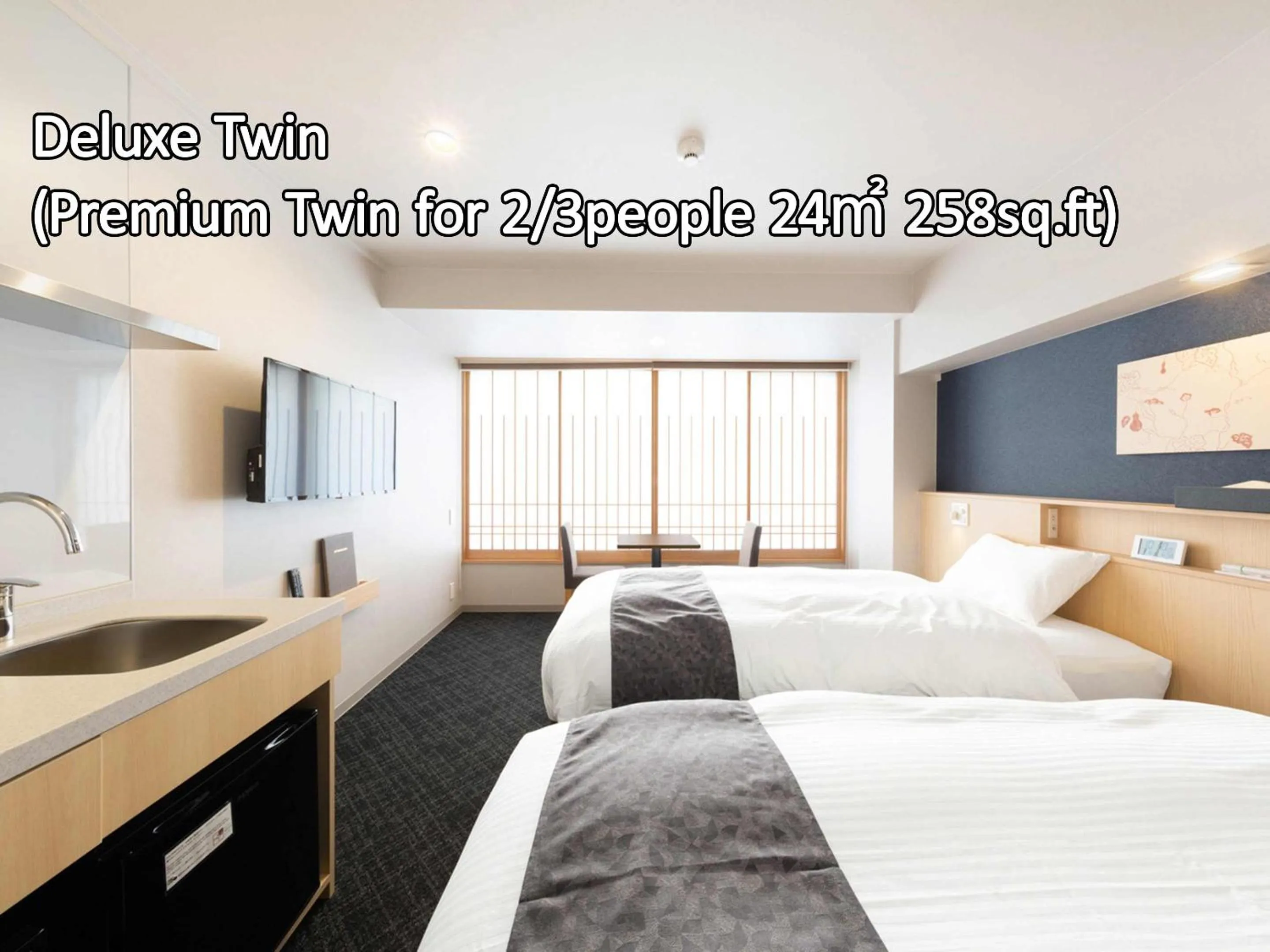 Photo of the whole room, Bed in Hotel GOCO stay Kyoto Shijo Kawaramachi