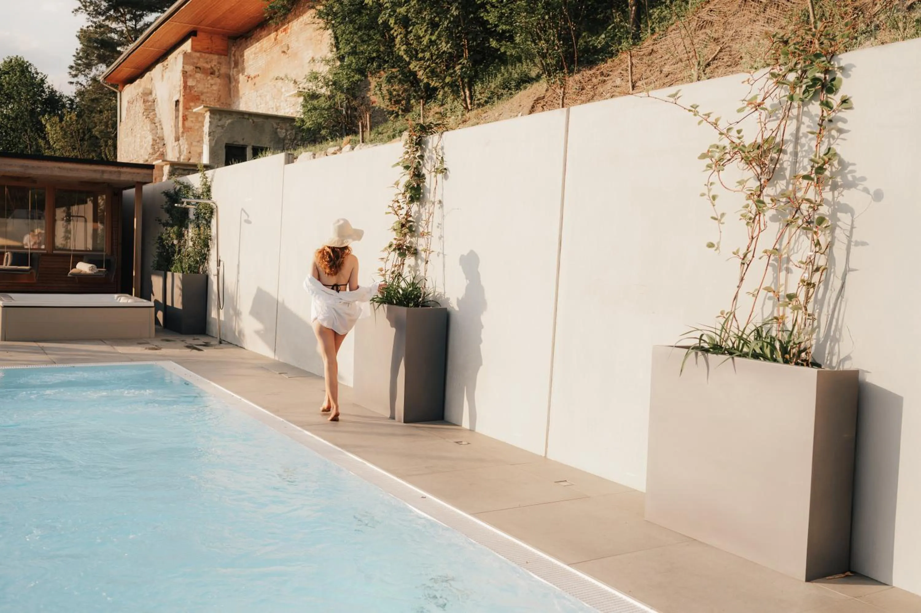 Pool view in Landgasthof & Hotel zur Rose Berg