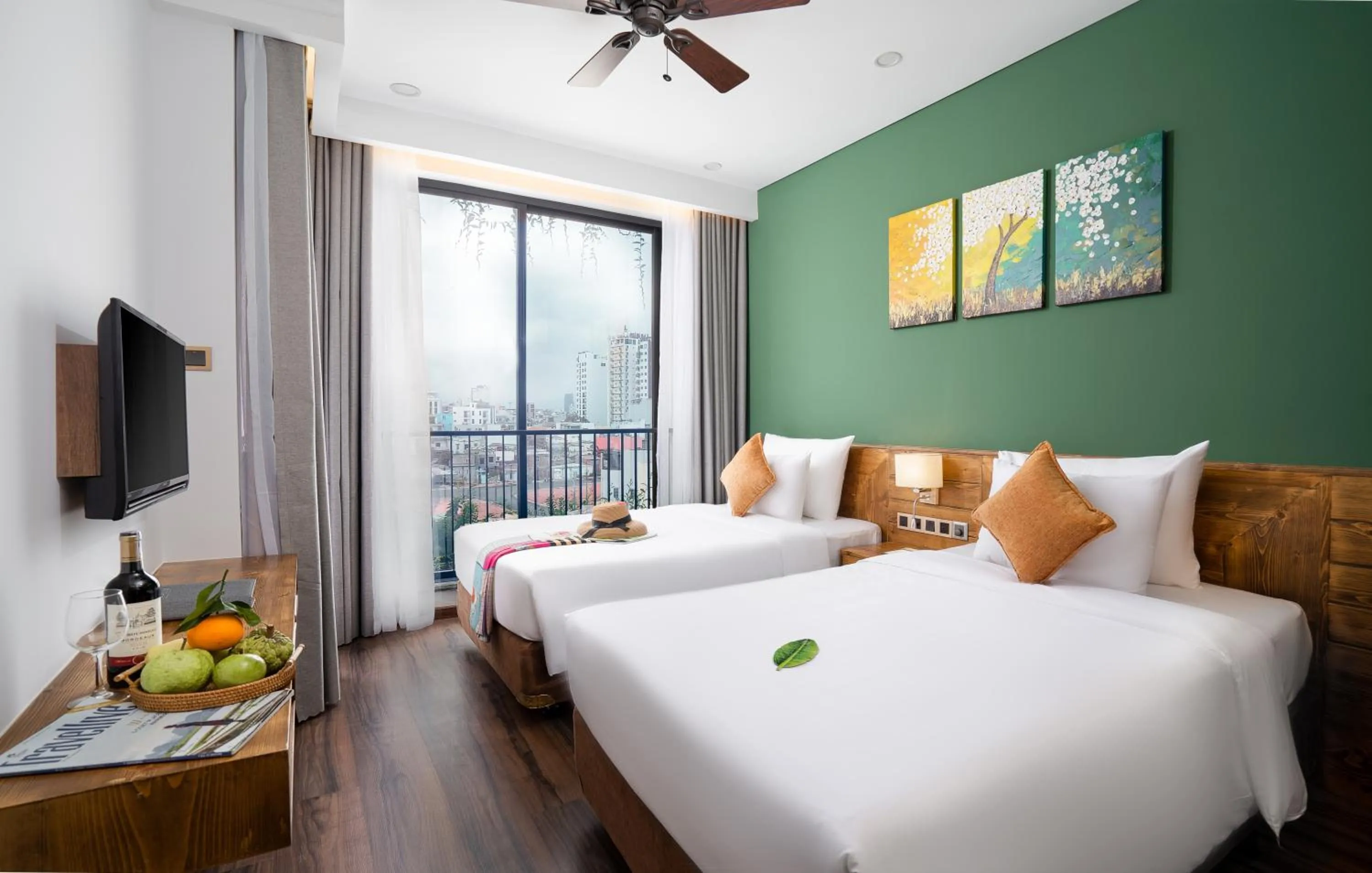 View (from property/room), Bed in Chi House Danang Hotel and Apartment