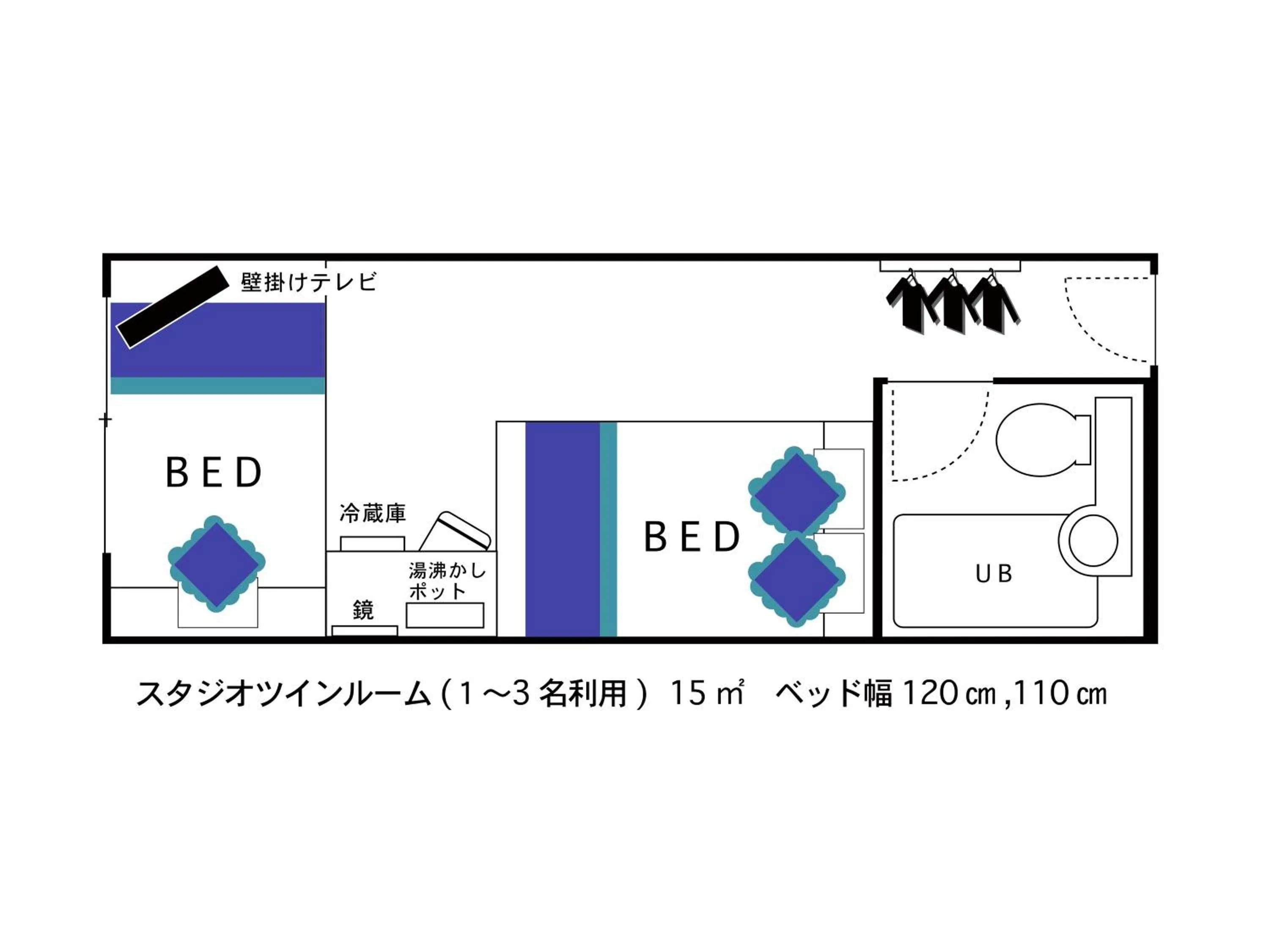 Floor plan in Hotel Area One Ise Inter