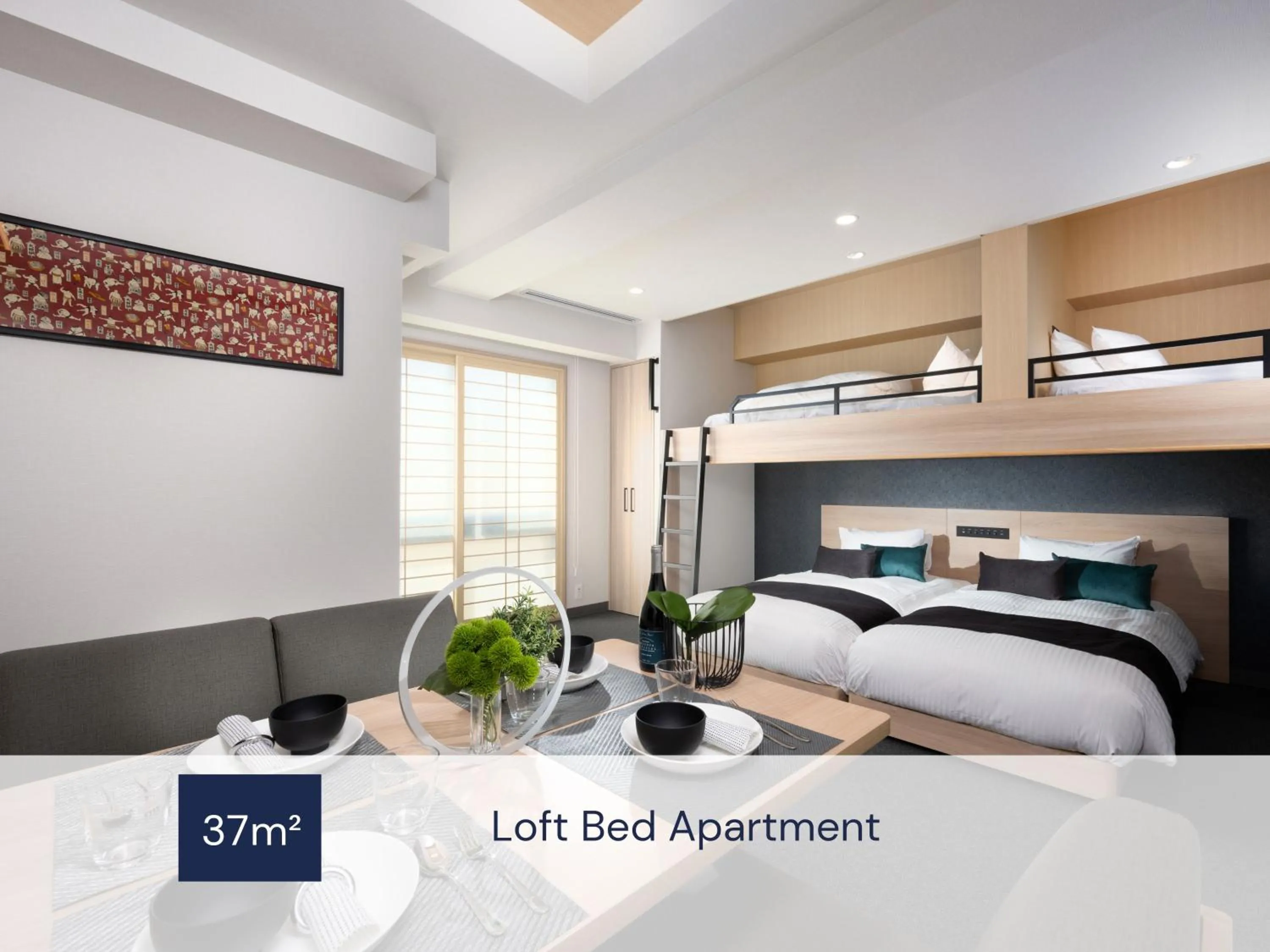 Photo of the whole room, Bed in MIMARU Osaka Namba North