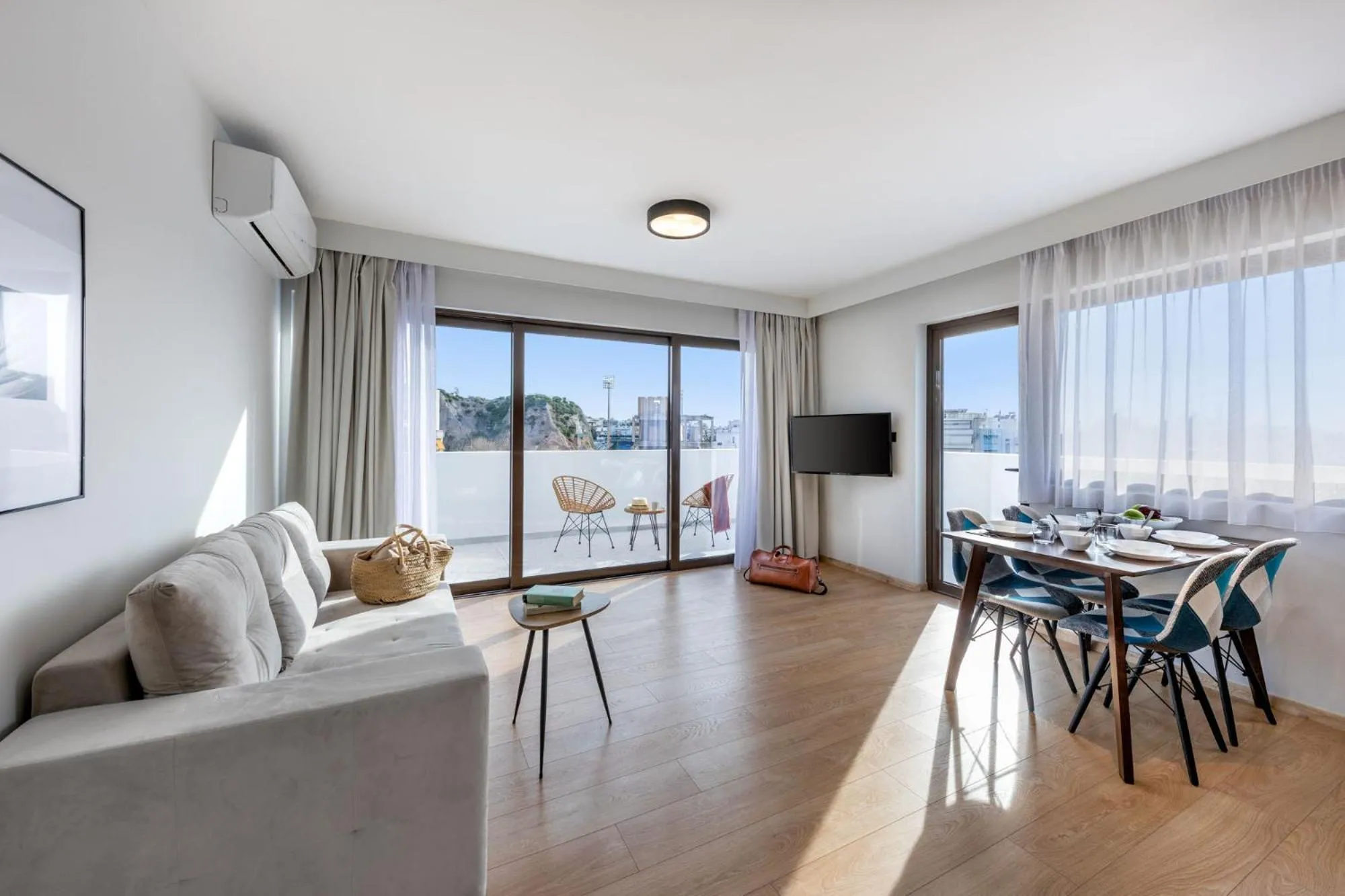 Living room in Filopappou Hill Suites by Athens Stay
