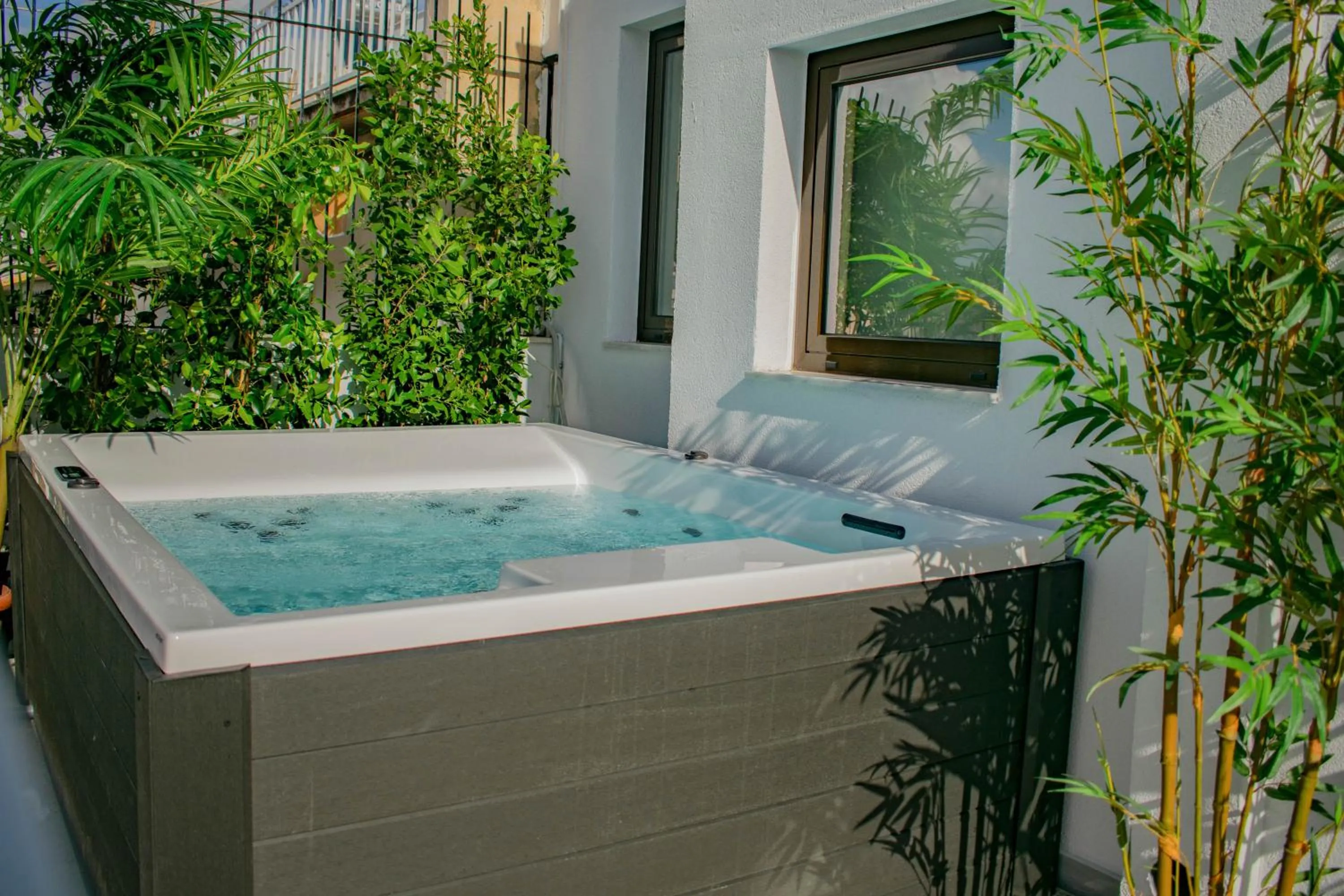 Hot Tub in Filopappou Hill Suites by Athens Stay