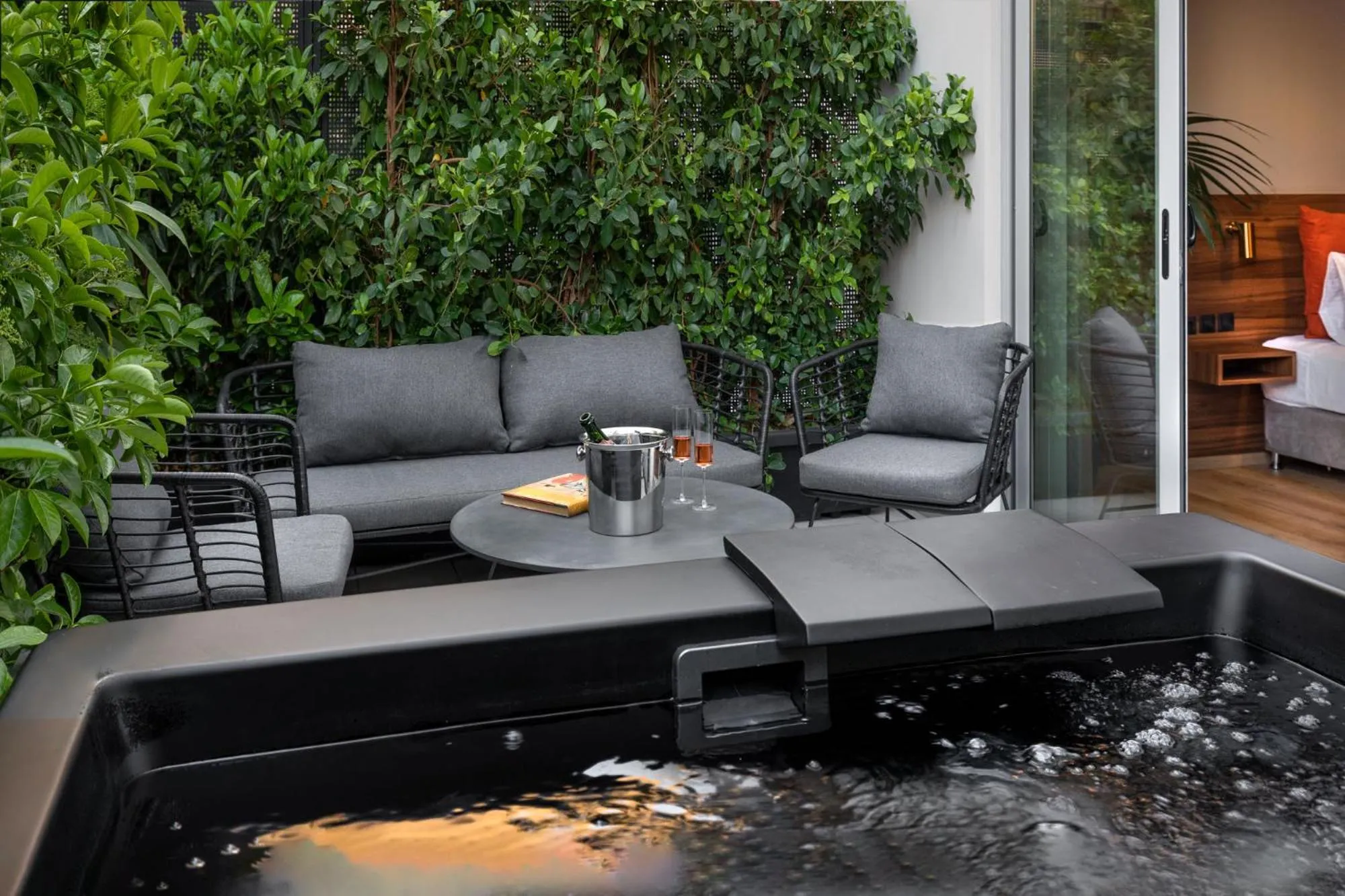 Hot Tub in The Newel Acropolis