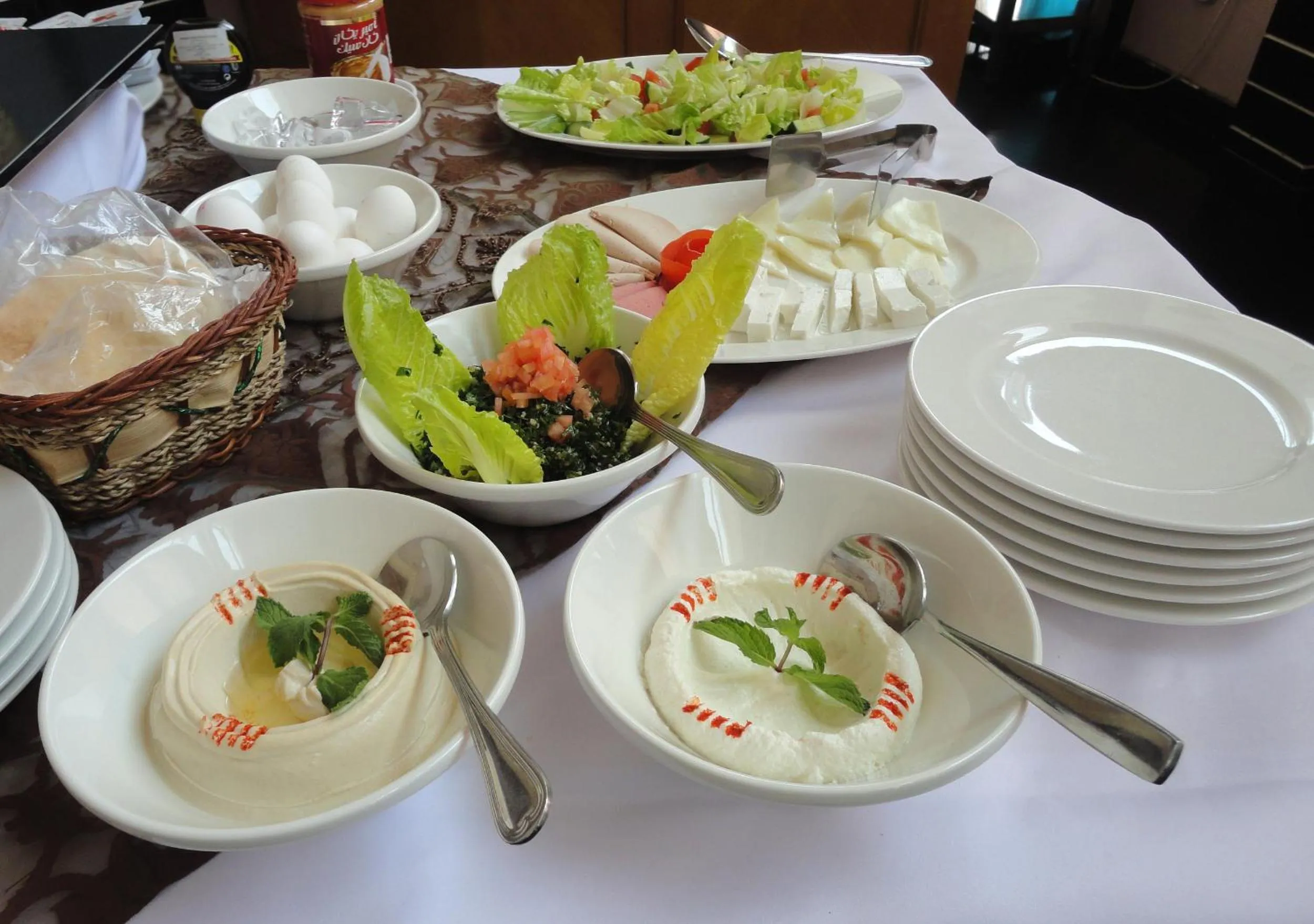 Buffet breakfast in Beach Bay Hotel Muscat