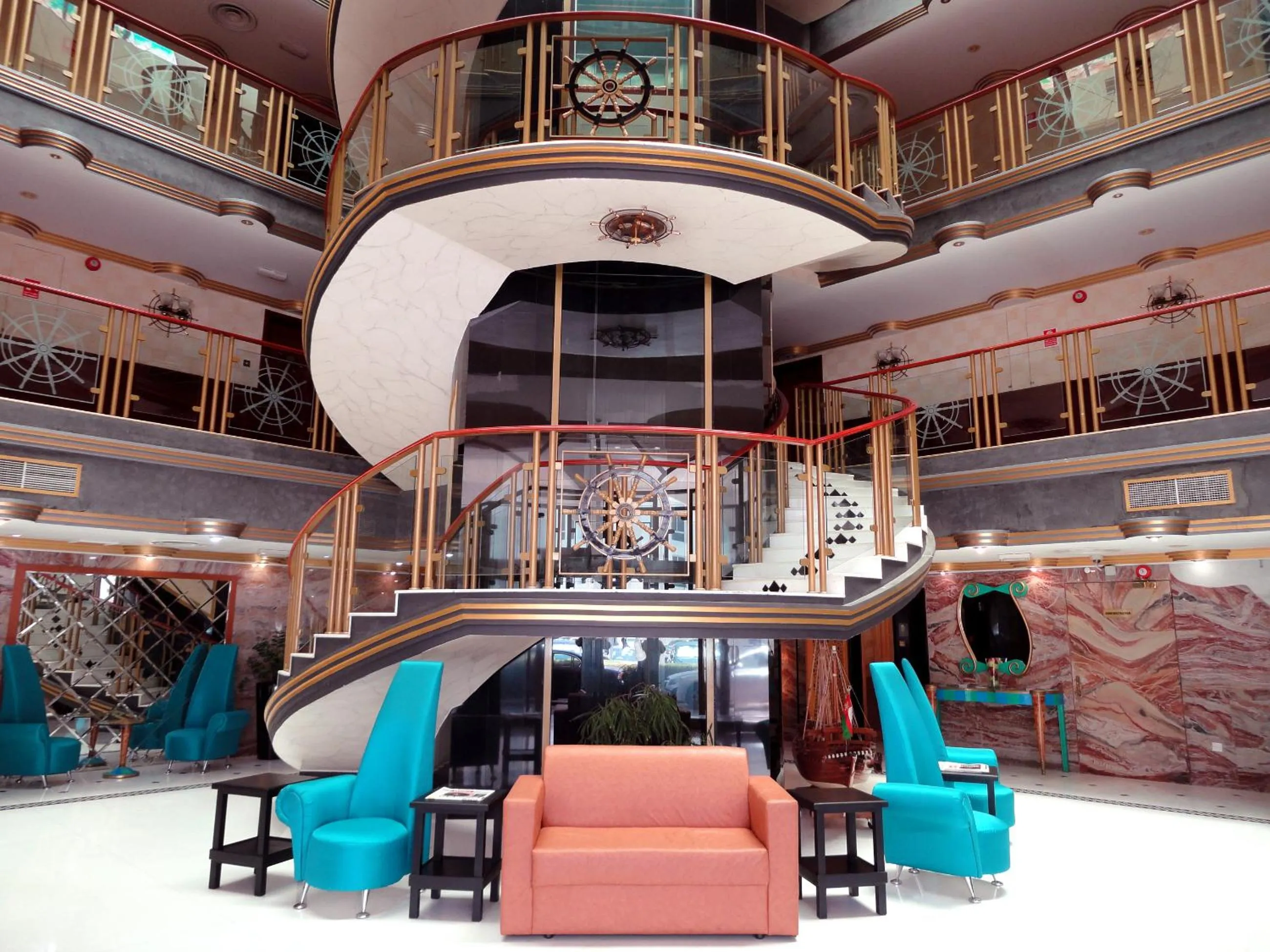 Lobby or reception, Lounge/Bar in Beach Bay Hotel Muscat