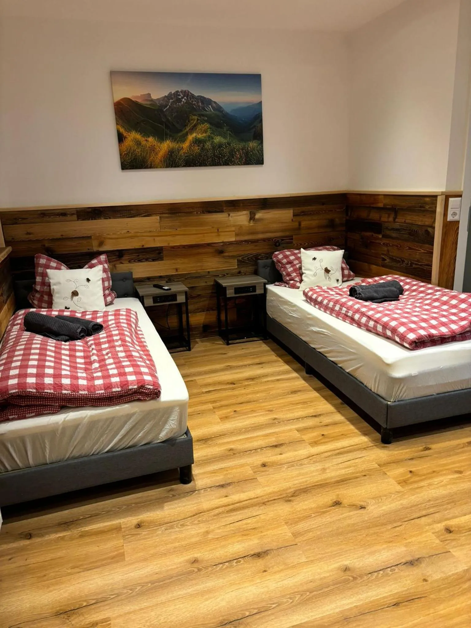 Bed in Hotel Waldhorn