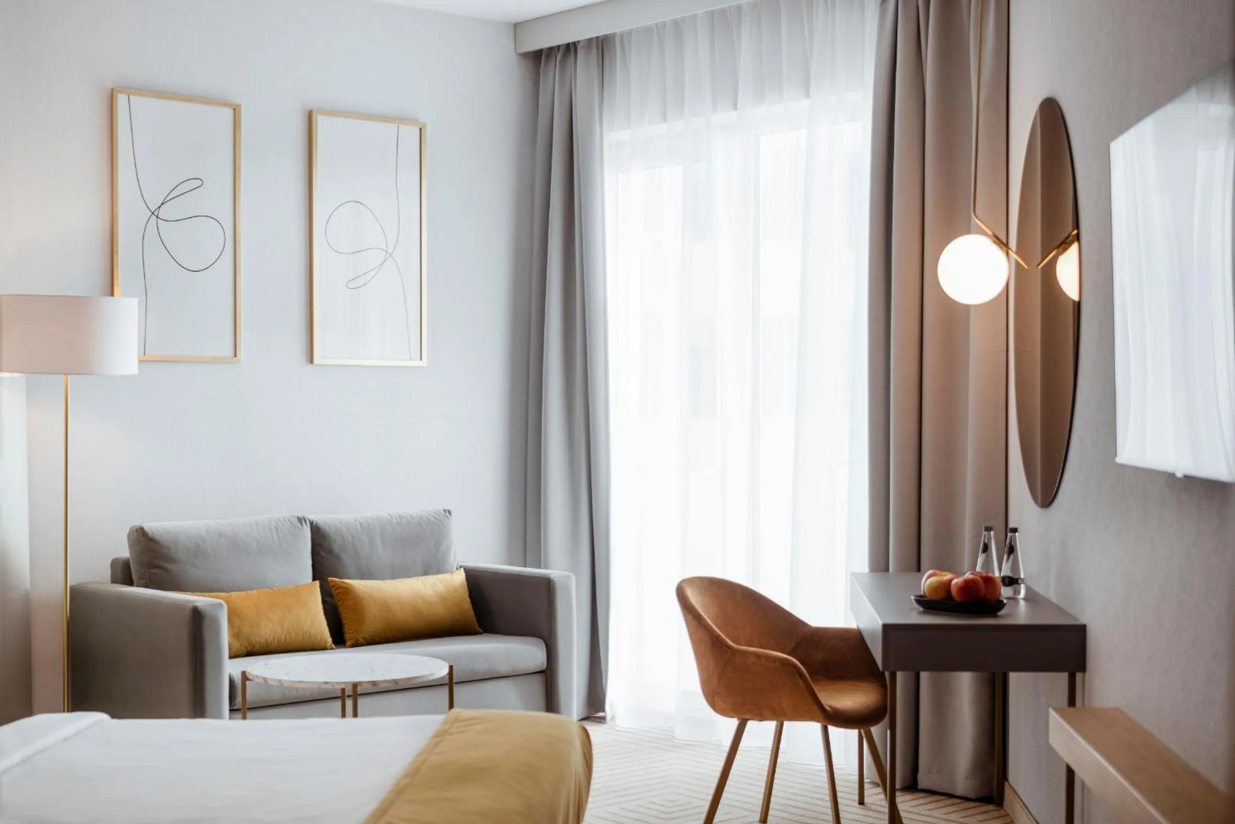 Seating area, Bed in Crystal Mountain Hotel Wisła