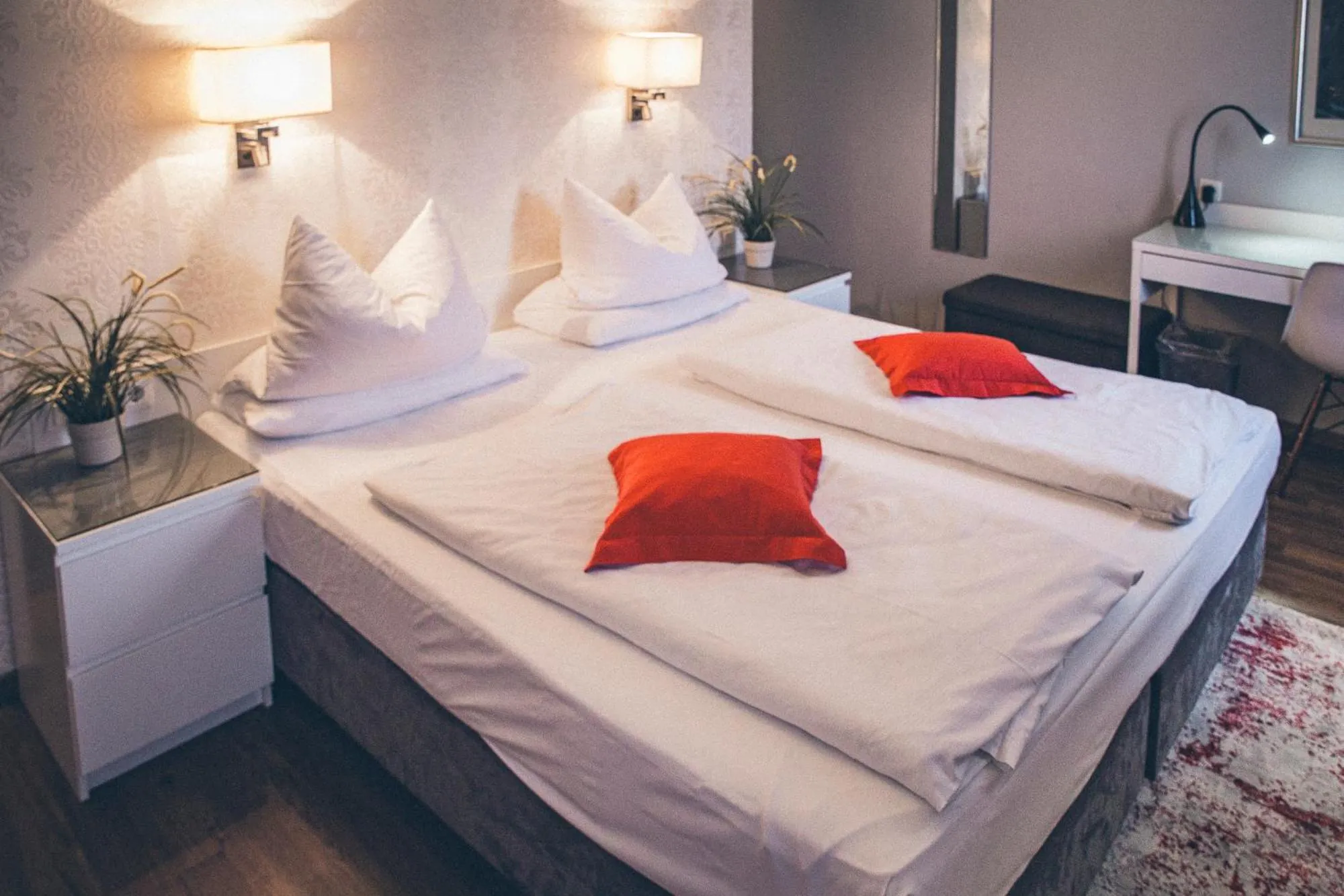 Bed in Gartenstadt Hotel