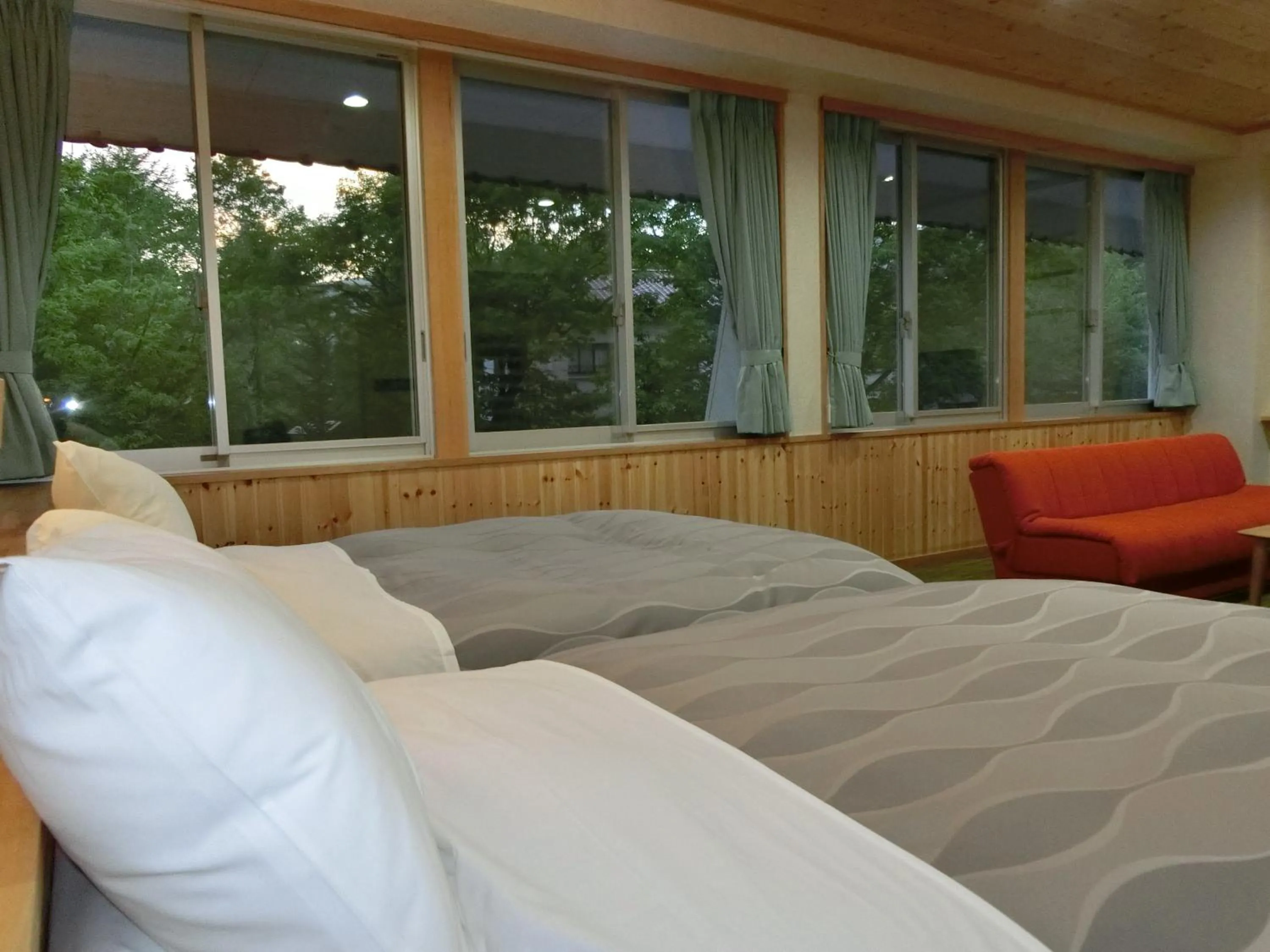 Bed in Kusatsu Skyland Hotel