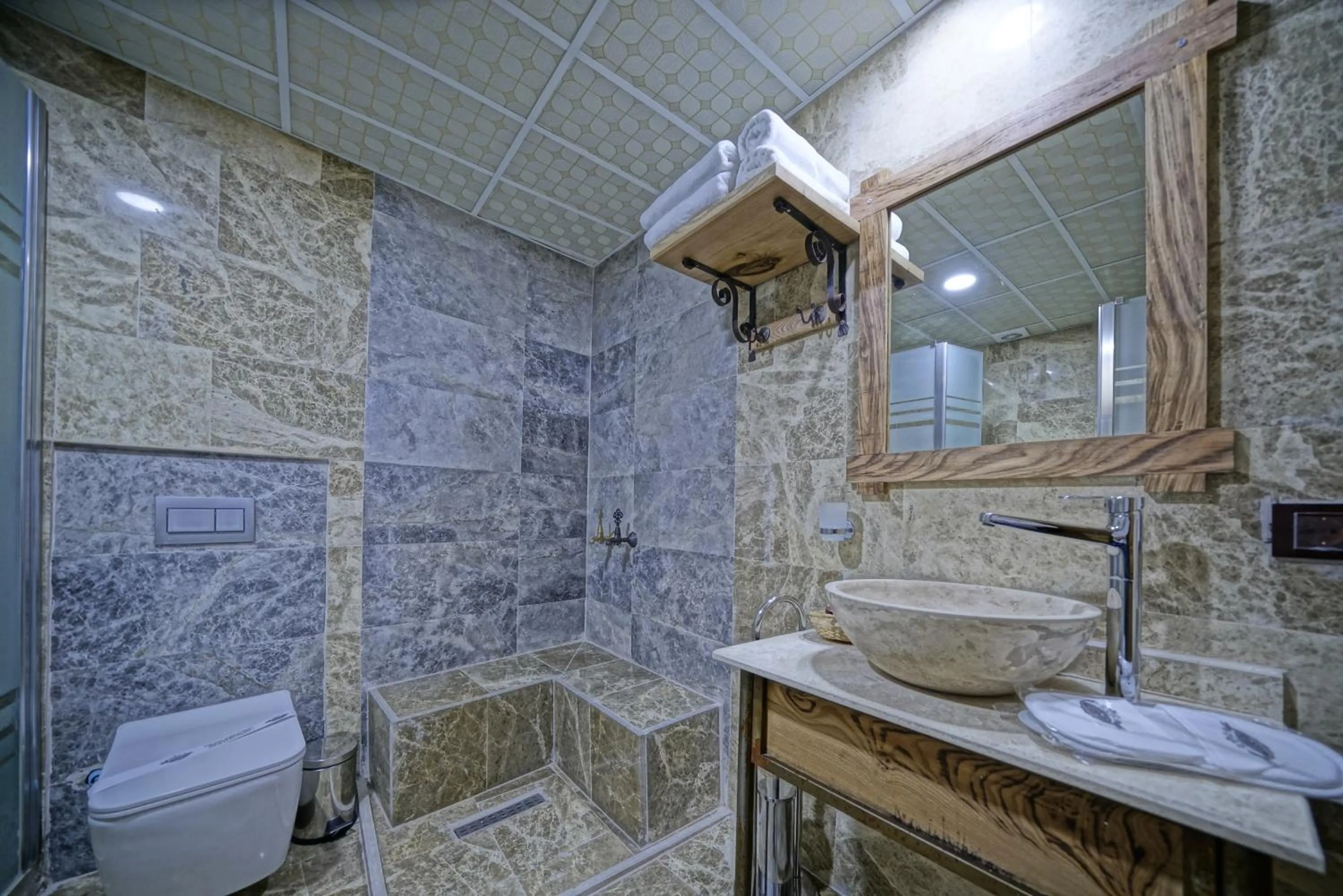 Shower in Cappadocia Cave Lodge