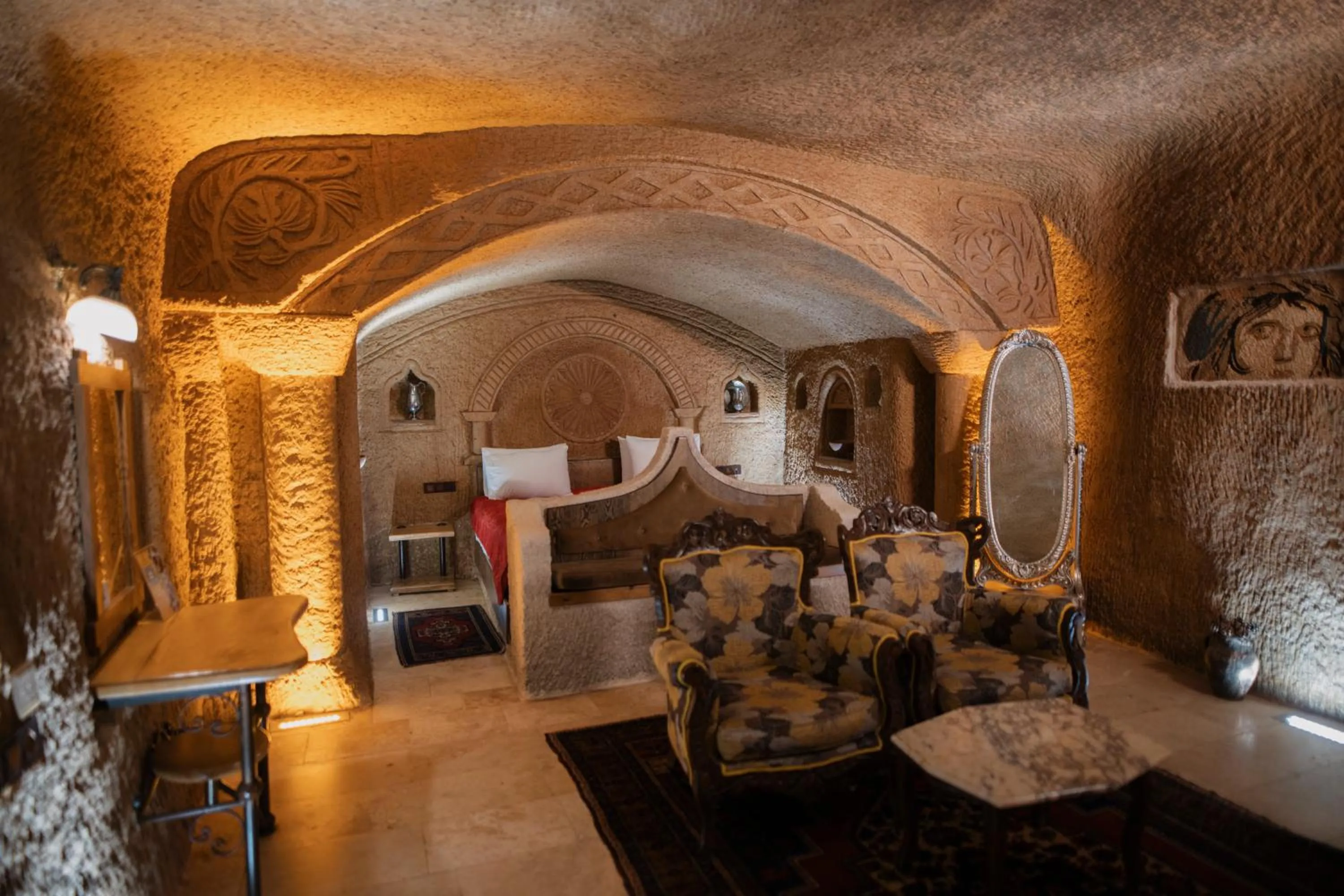 Bedroom, Bed in Cappadocia Cave Lodge