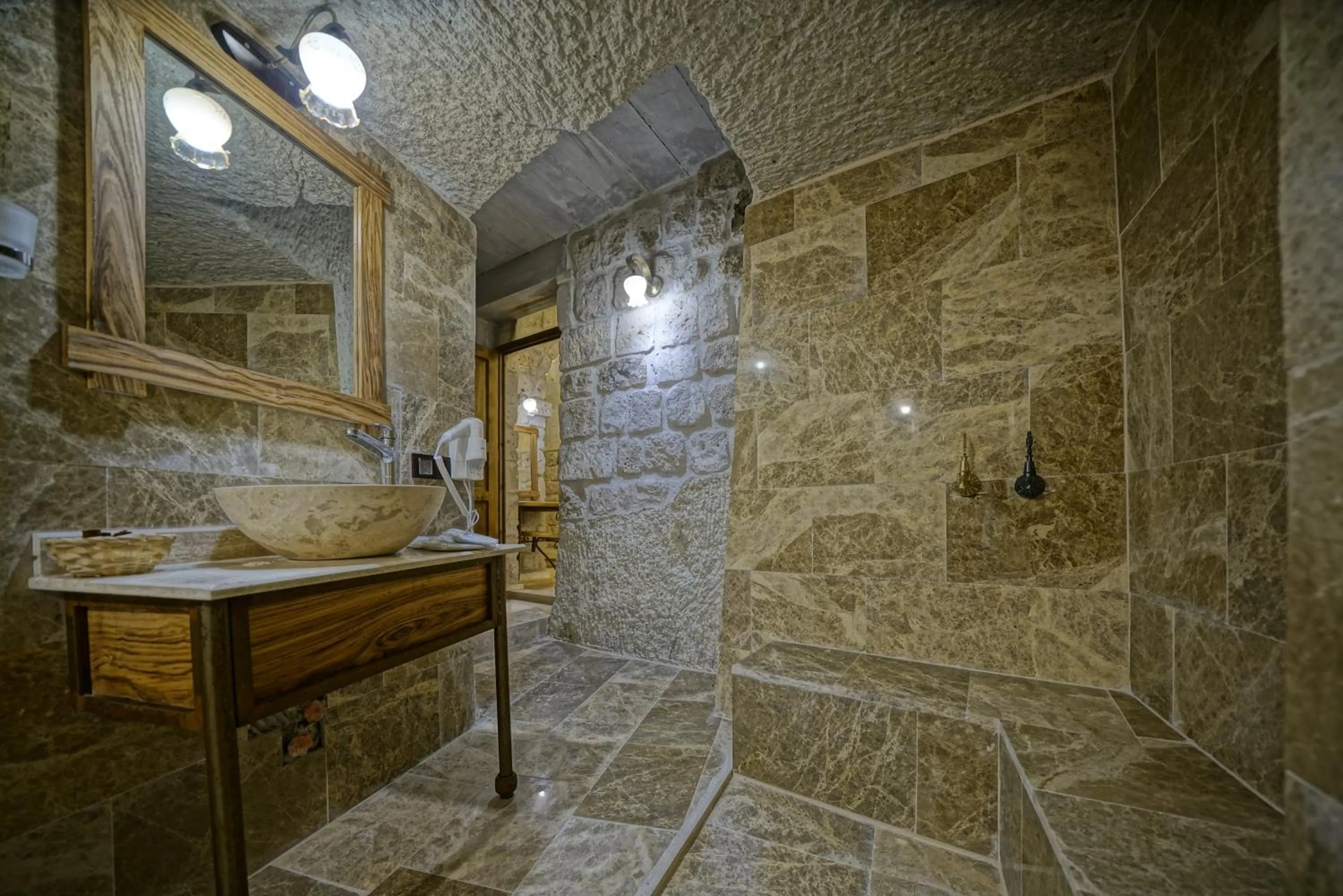 Shower in Cappadocia Cave Lodge