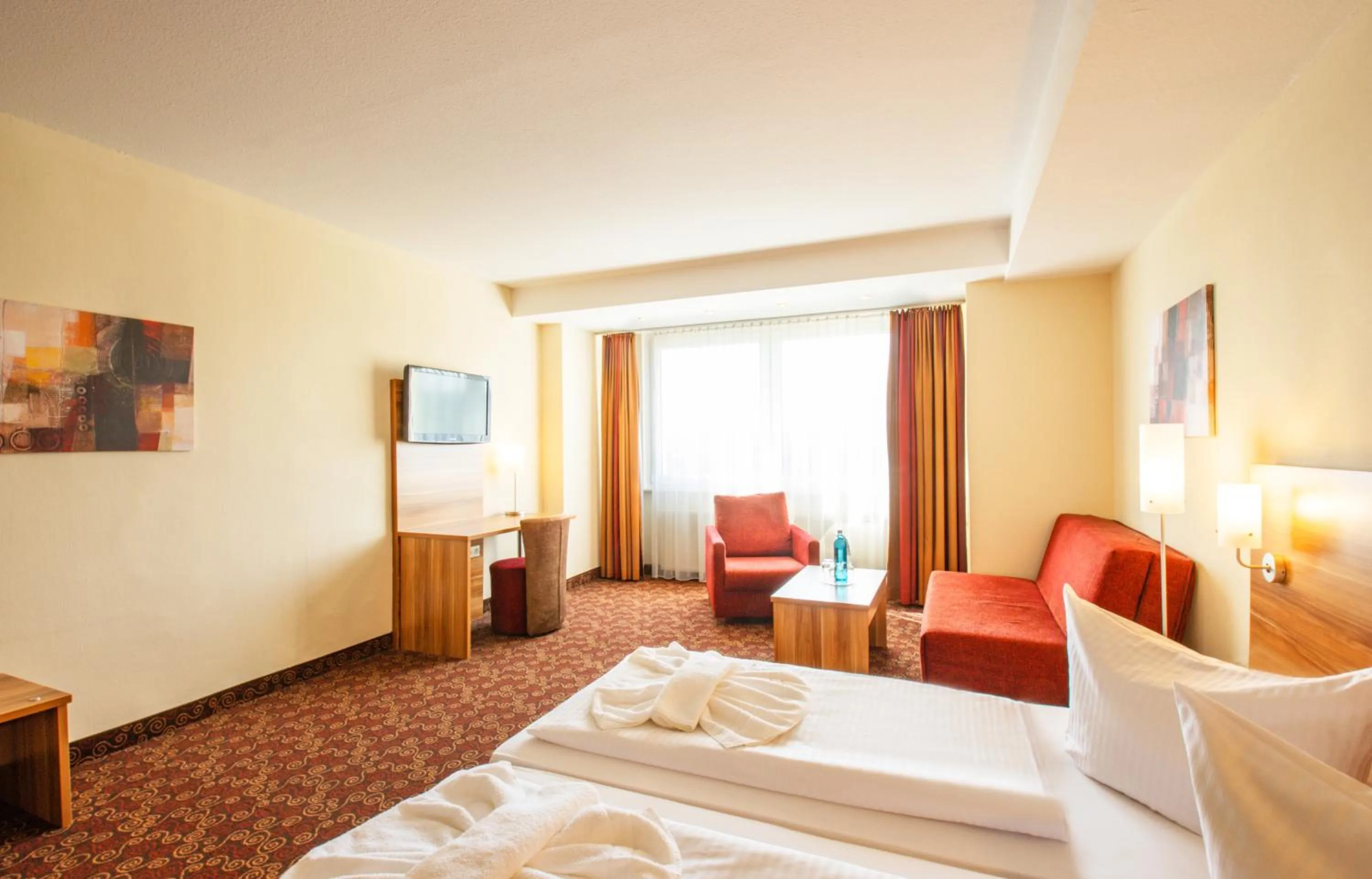 Photo of the whole room, Bed in Ferien Hotel Rennsteigblick