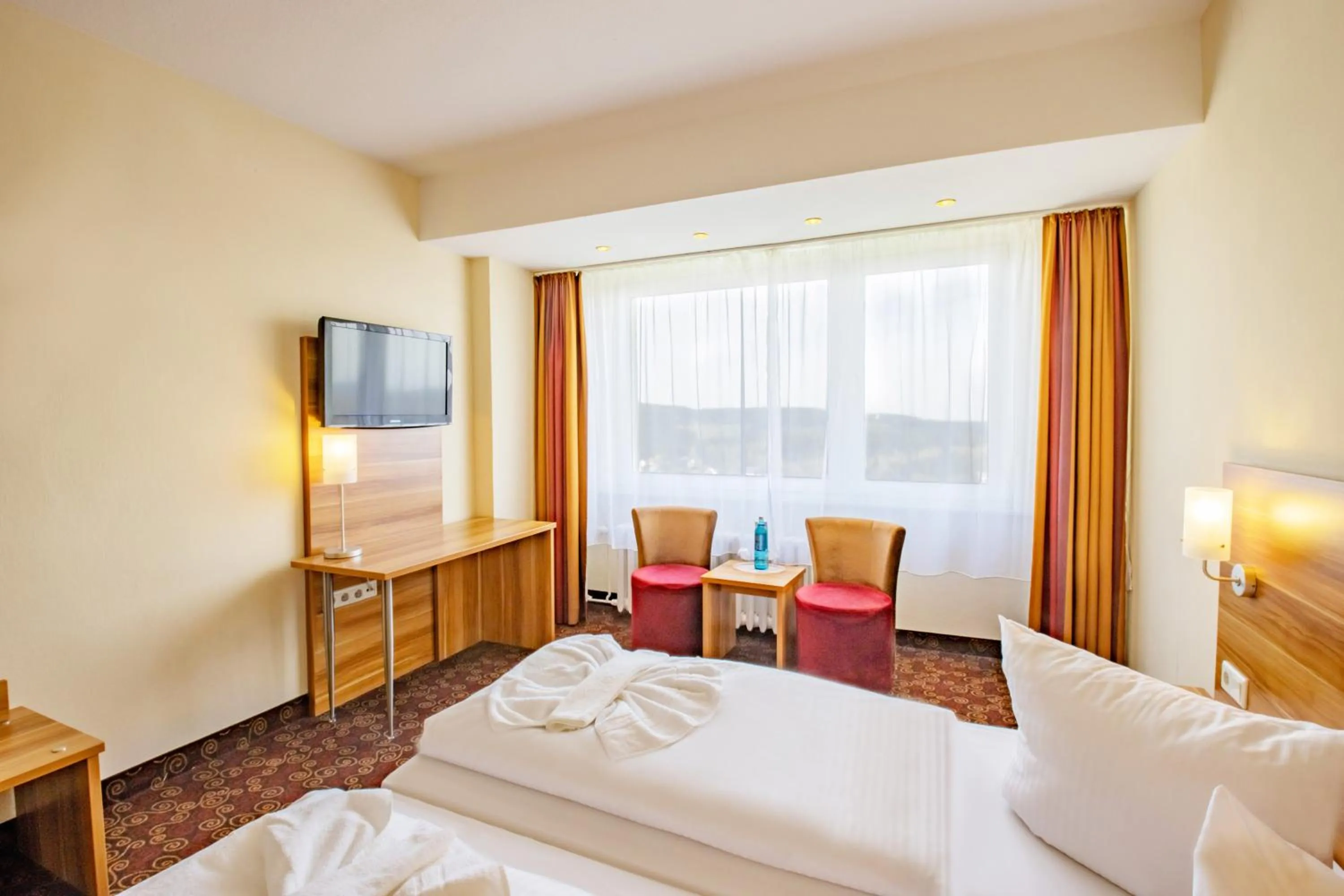 Photo of the whole room, Bed in Ferien Hotel Rennsteigblick