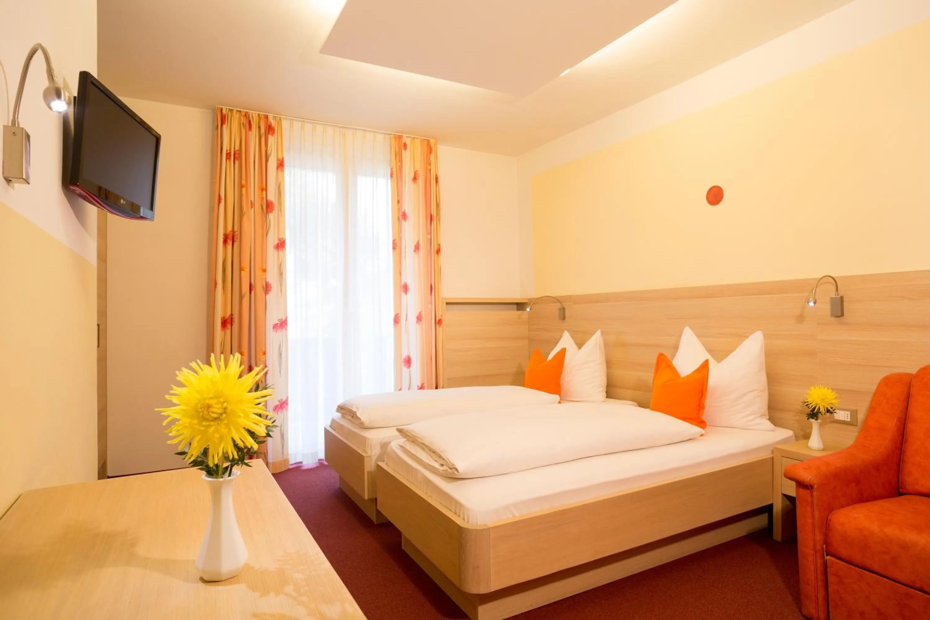 Bed in Hotel Gruberhof