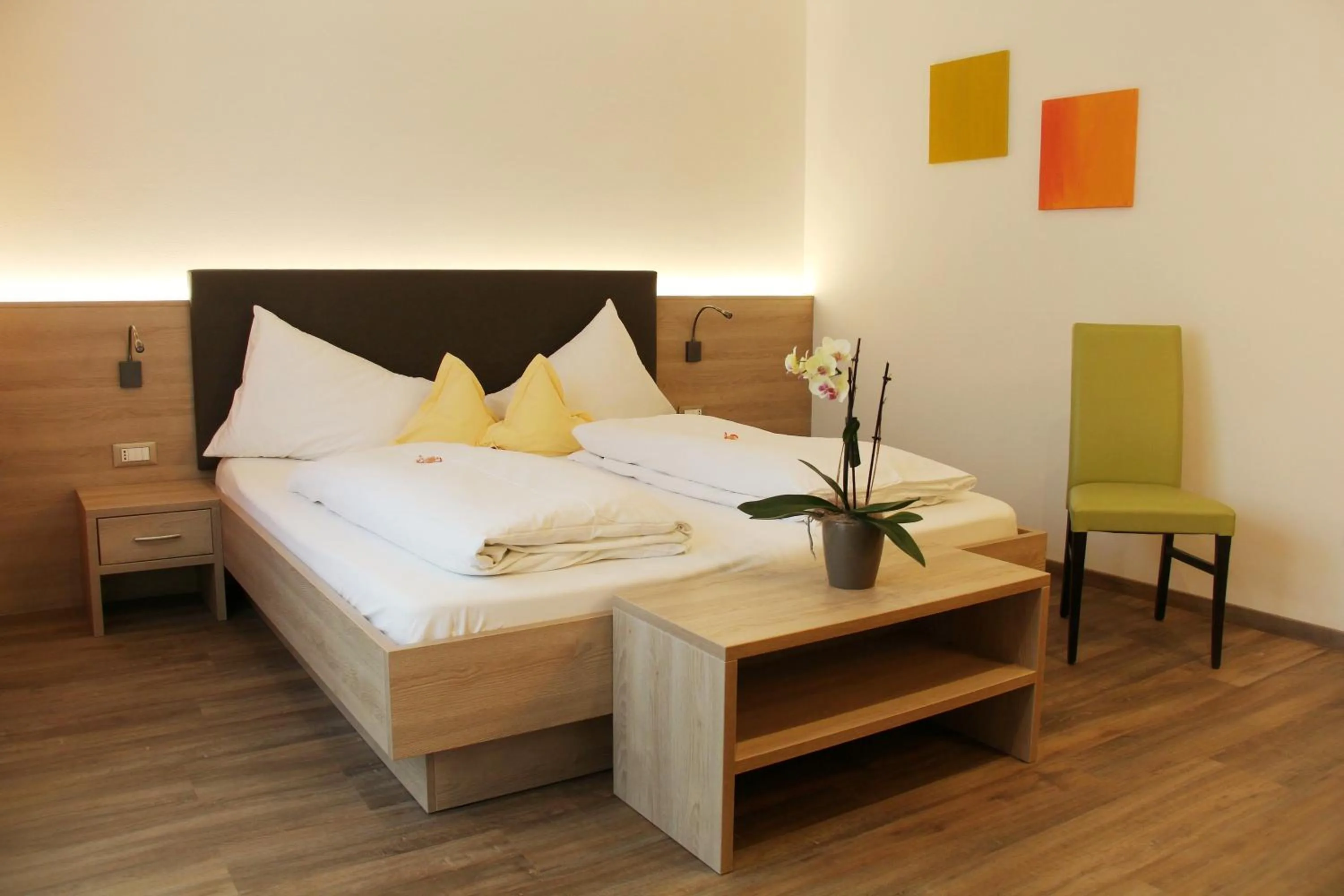 Bed in Hotel Gruberhof